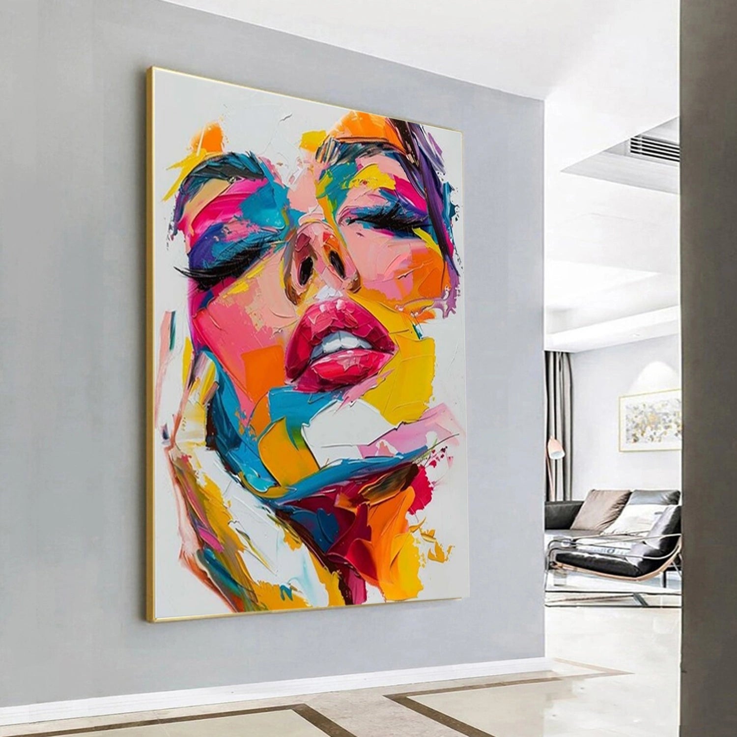 Abstract Portrait Colorful Painting #AP039