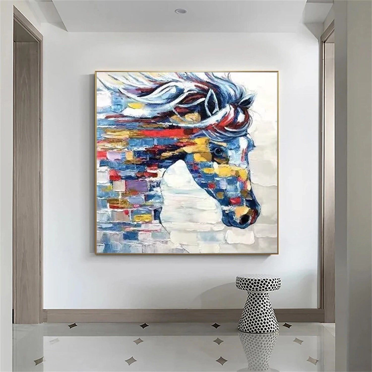 Abstract Animal Horse Wall Art #AL140