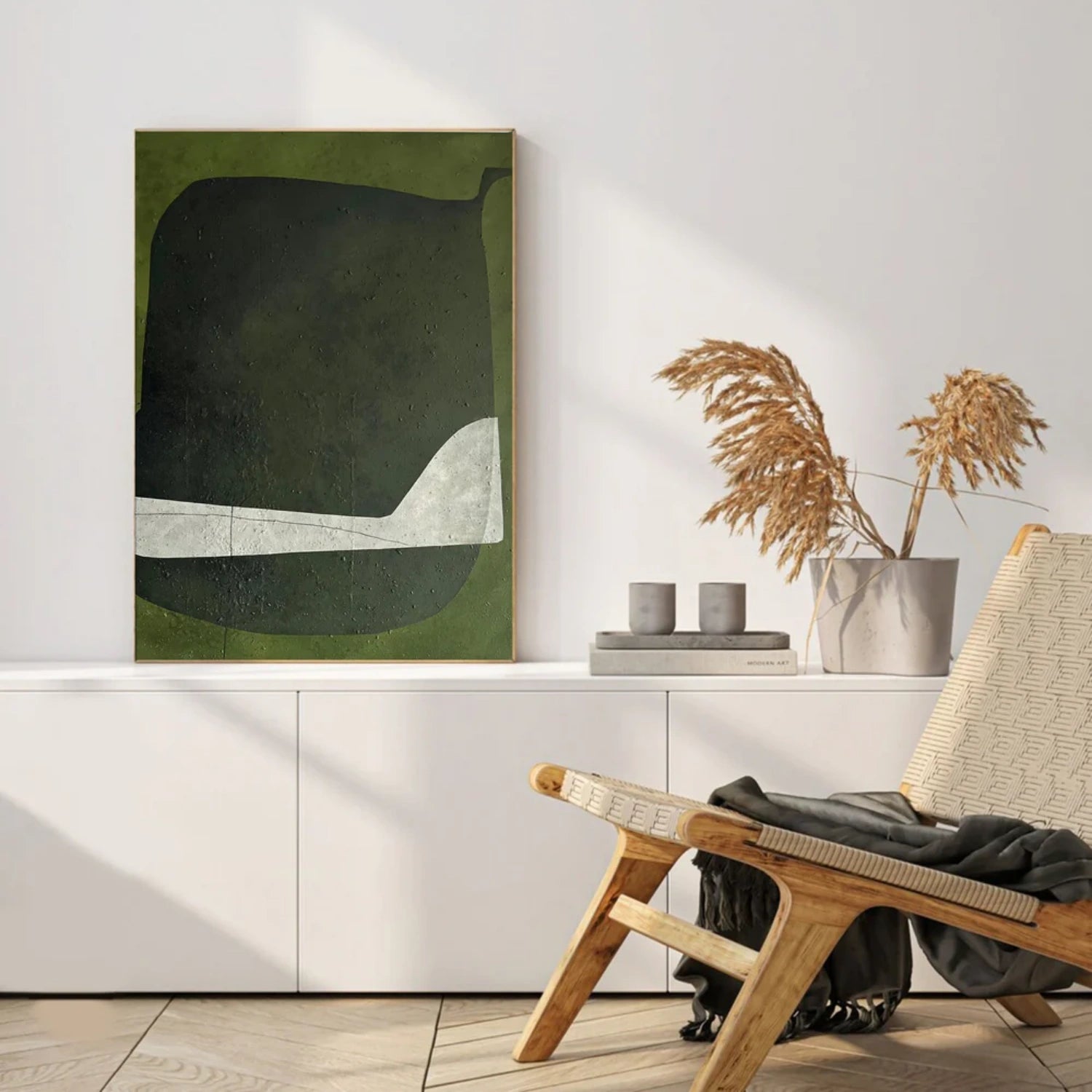 Green Abstract Art Painting #WS663