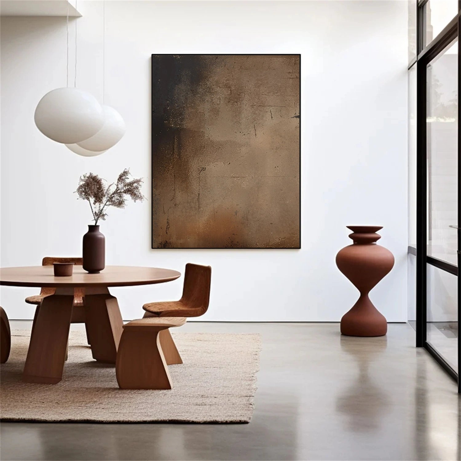 Beige and Brown Abstract Tranquility #WS519