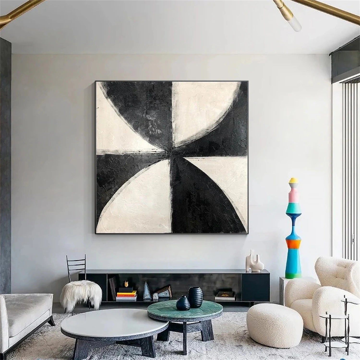 Black and White Minimalist Canvas Art #MZ111