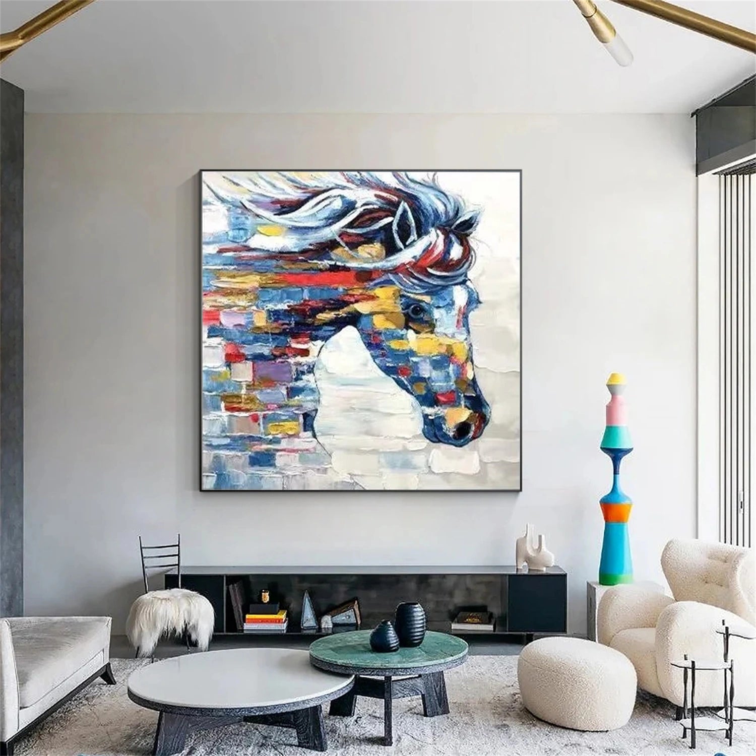 Abstract Animal Horse Wall Art #AL140