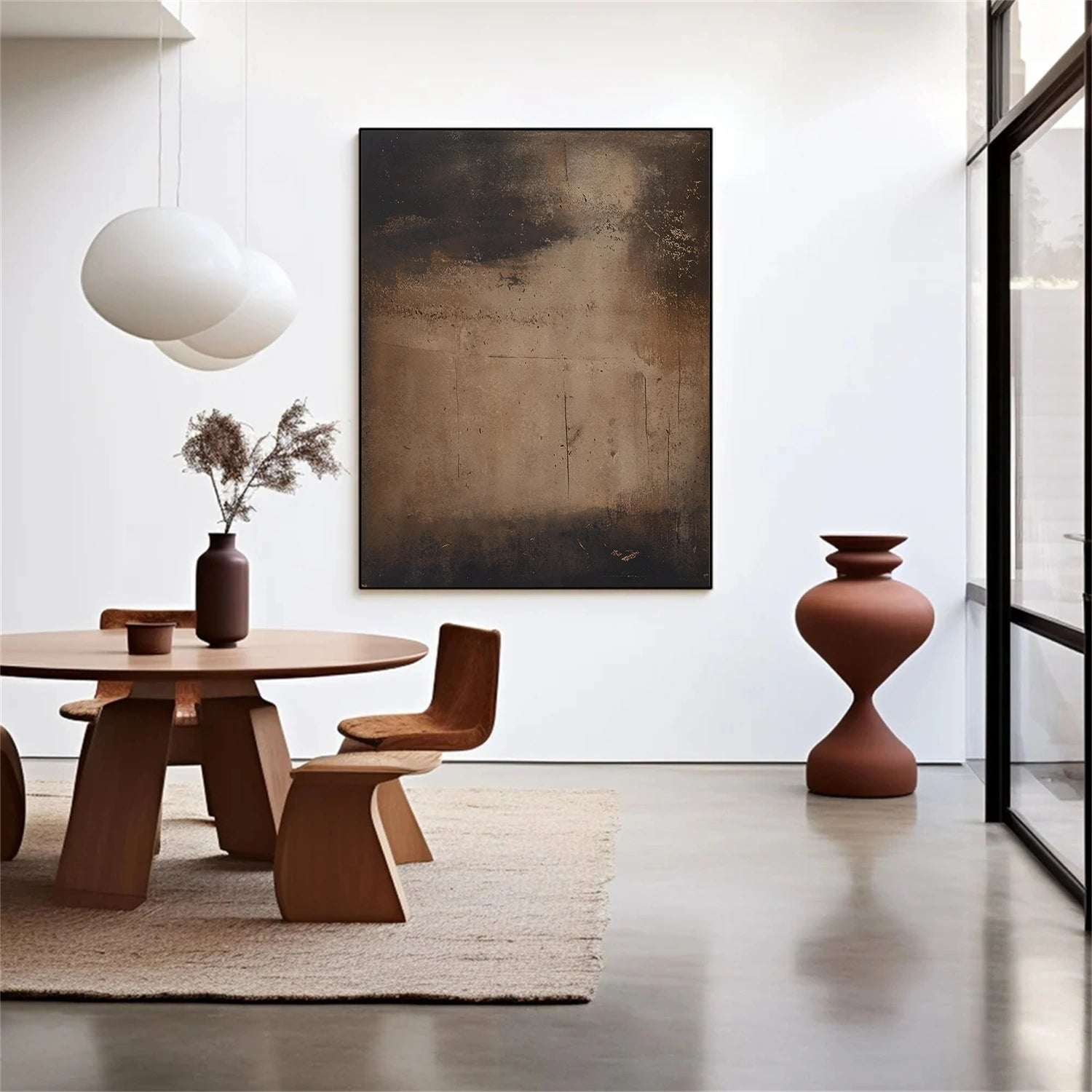 Beige and Brown Abstract Tranquility #WS513