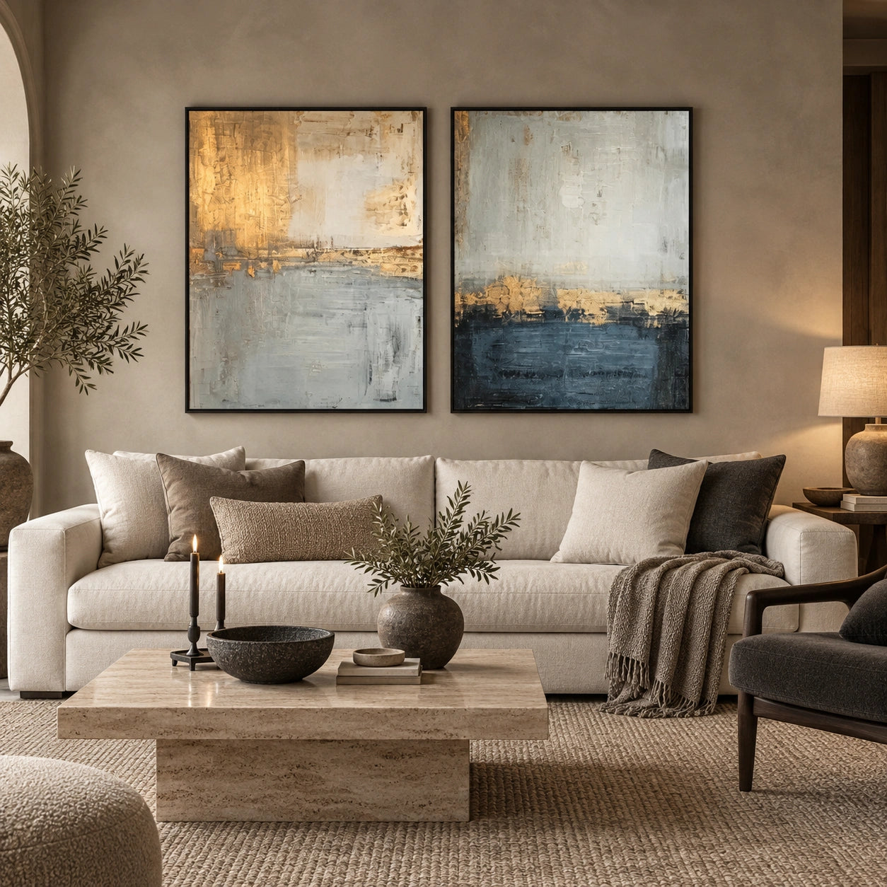 Abstract Canvas Art Set of 2 #WS1145