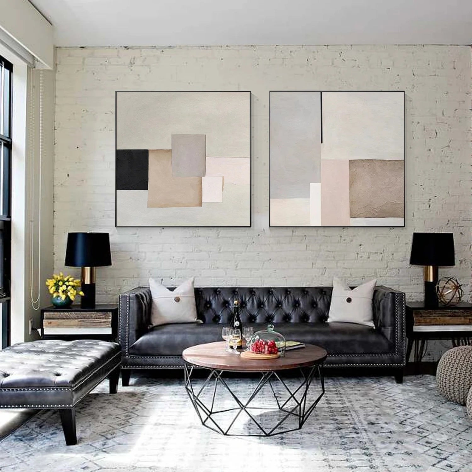 Abstract Canvas Art Set of 2 #WS635