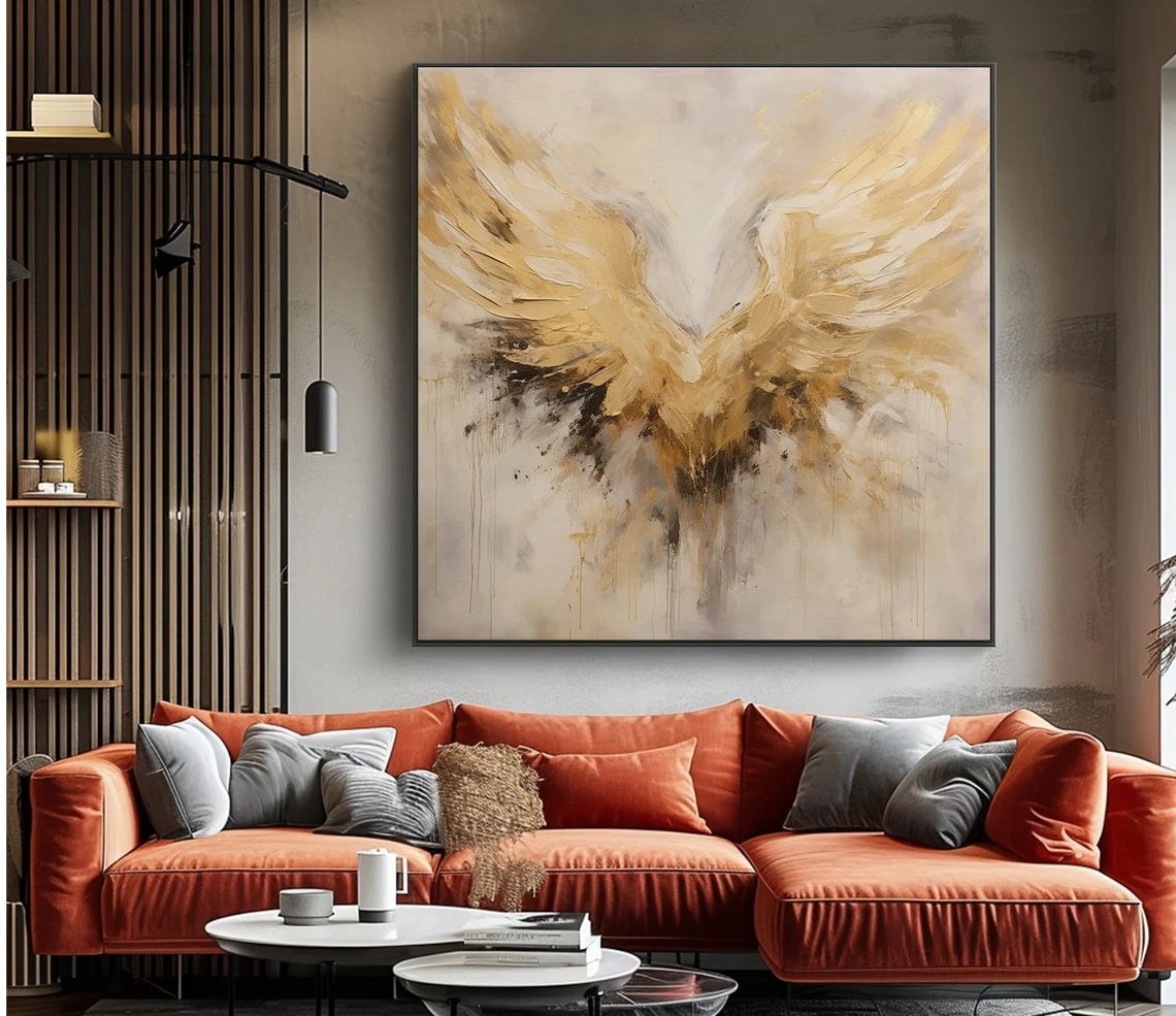 Abstract Angel Wing Textured Painting #AP047