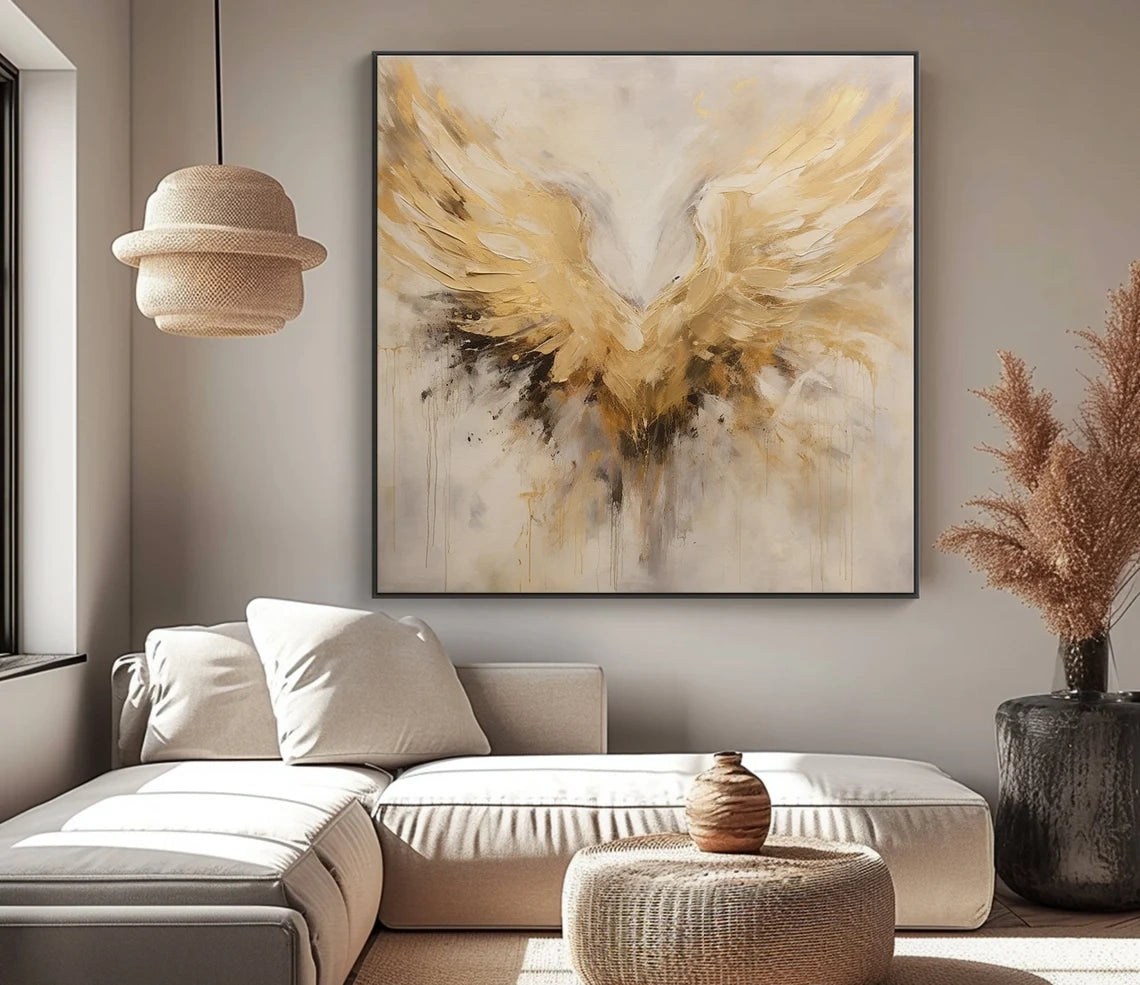 Abstract Angel Wing Textured Painting #AP047