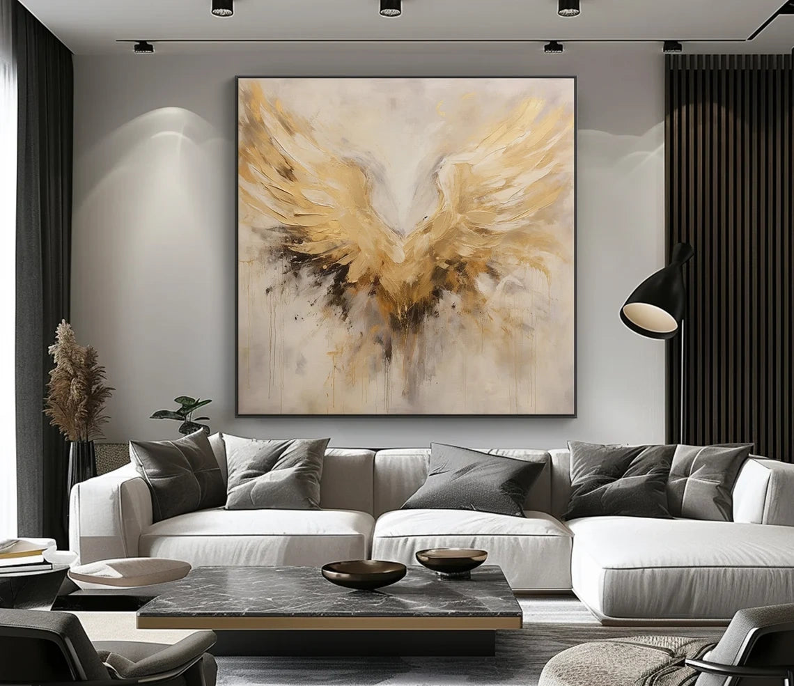 Abstract Angel Wing Textured Painting #AP047