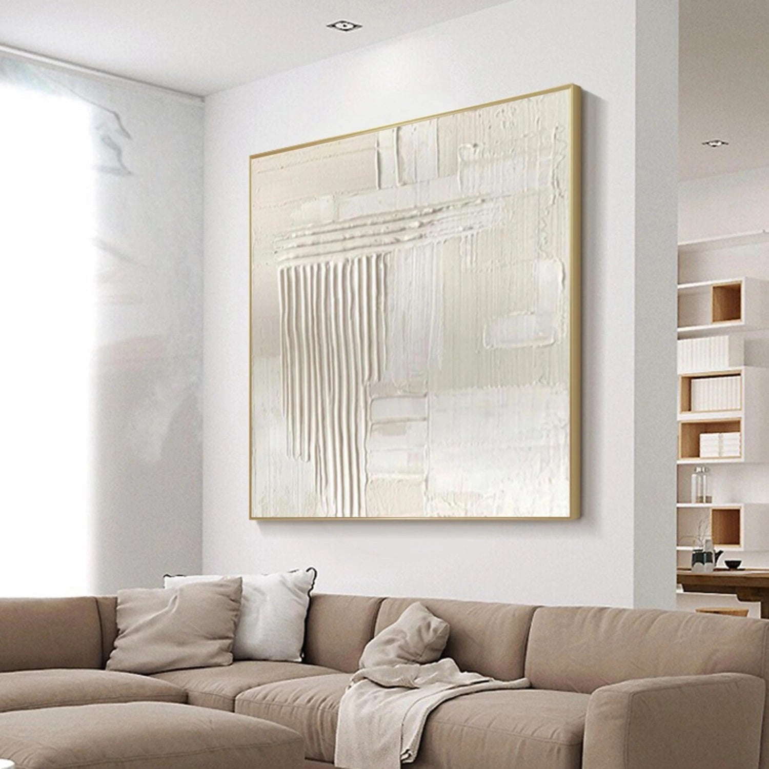 White Minimalistic Textured Art #MM251