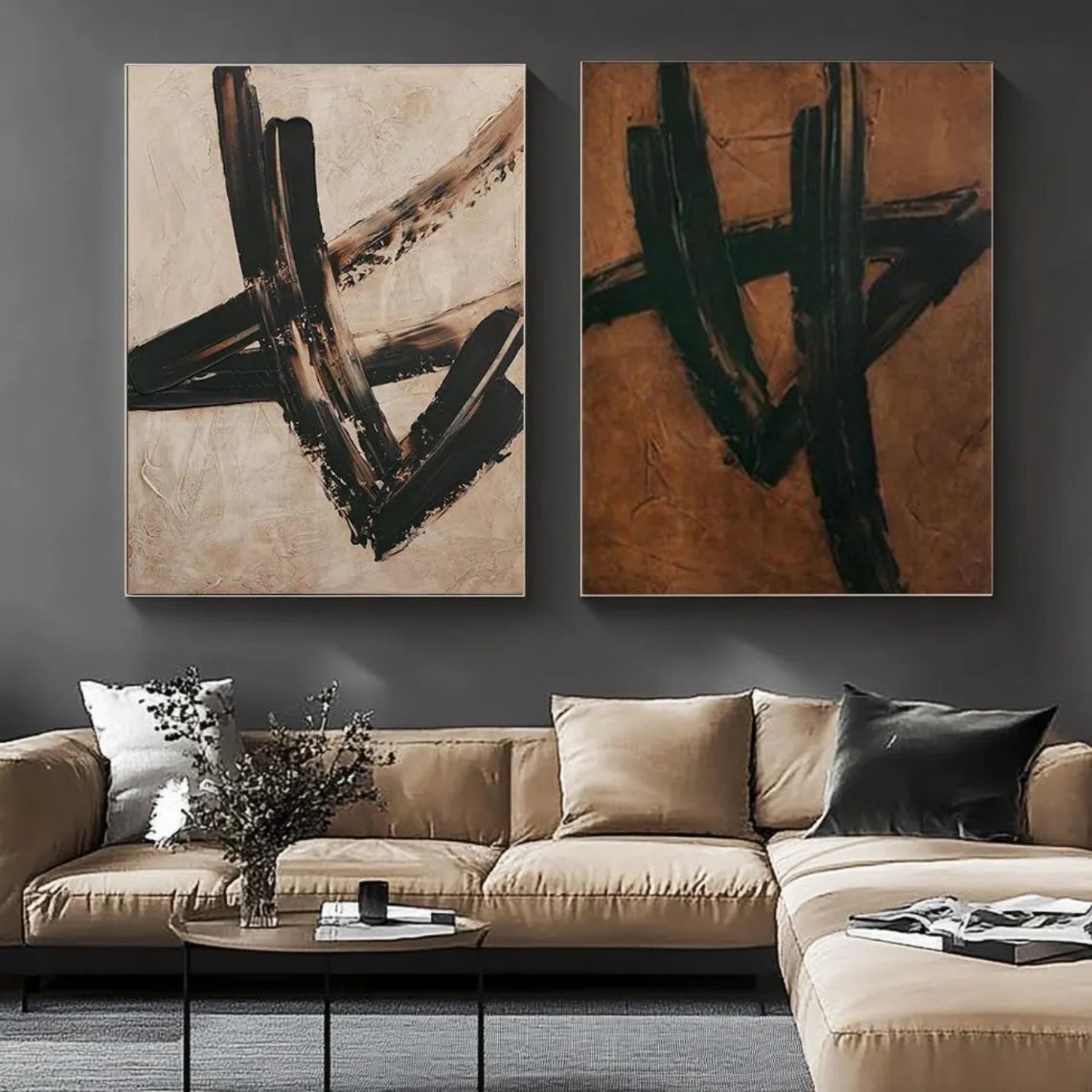 Abstract Wall Art Tranquility Set of 2 #WS553