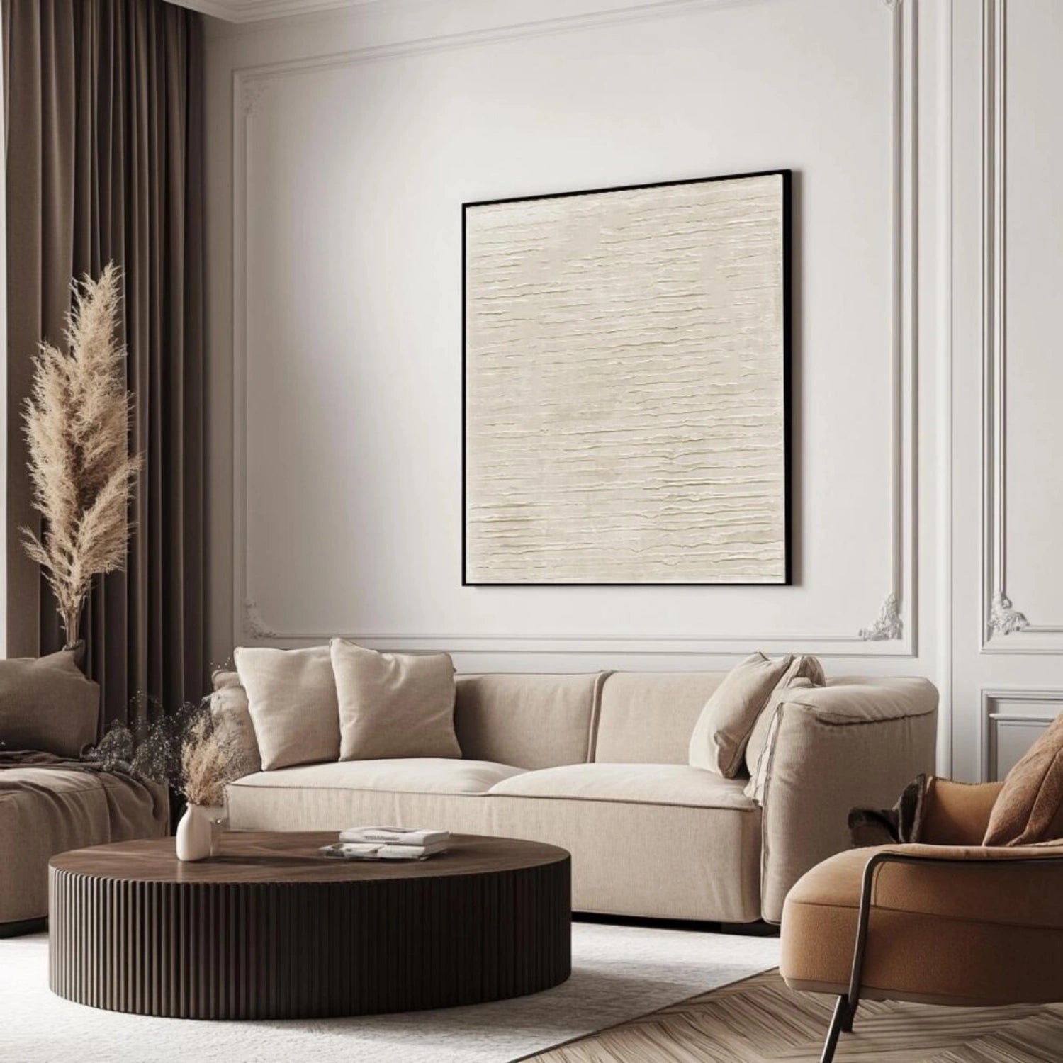 White Minimalistic Textured Art #MM252