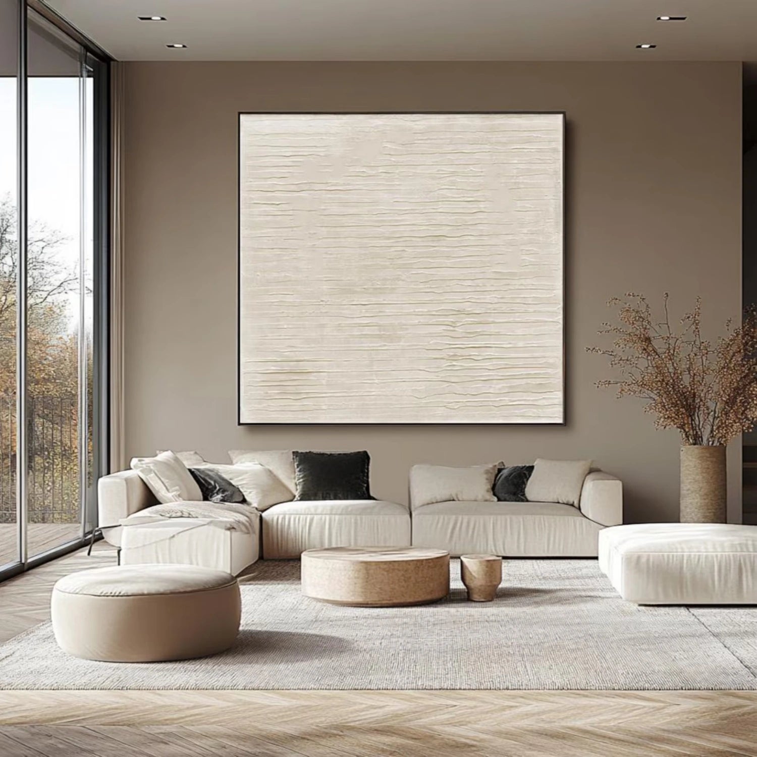 White Minimalistic Textured Art #MM252