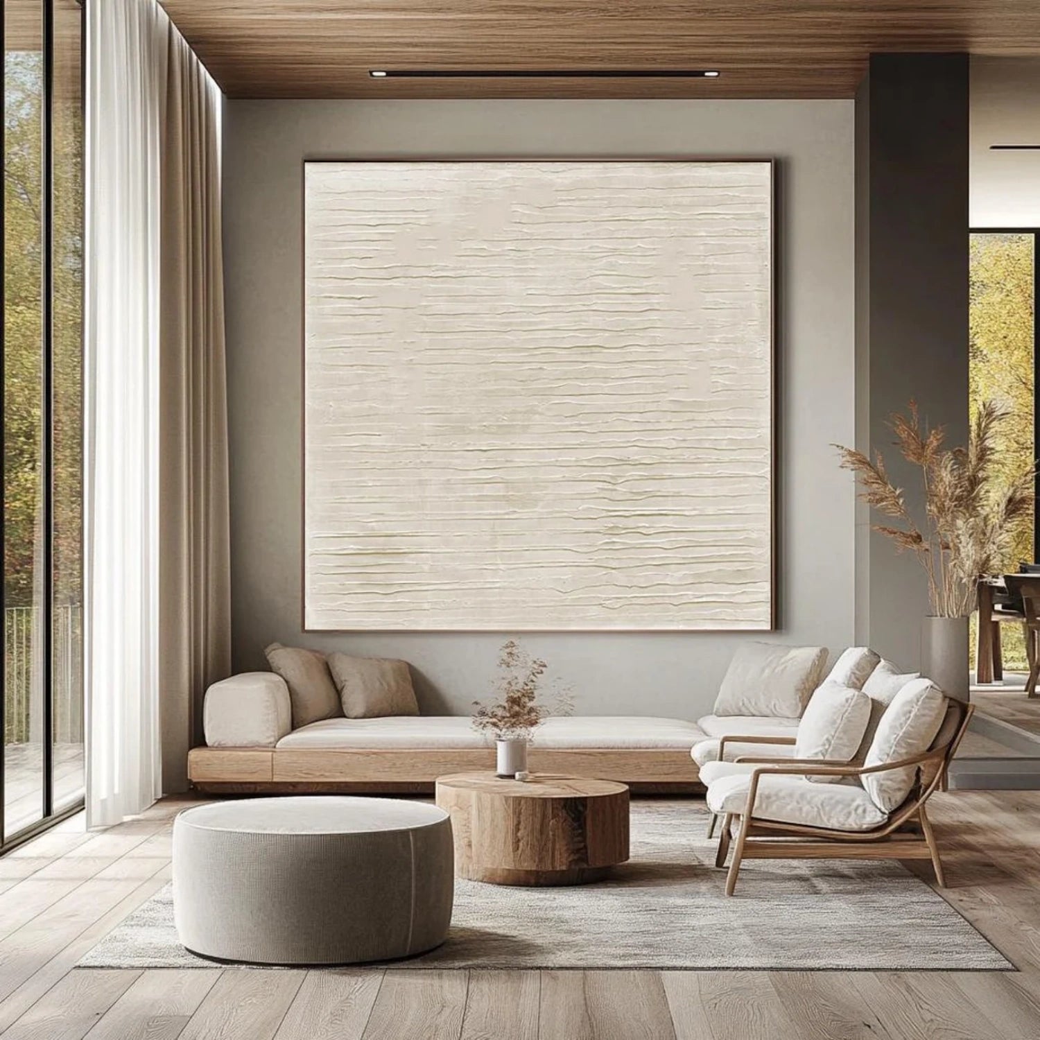 White Minimalistic Textured Art #MM252