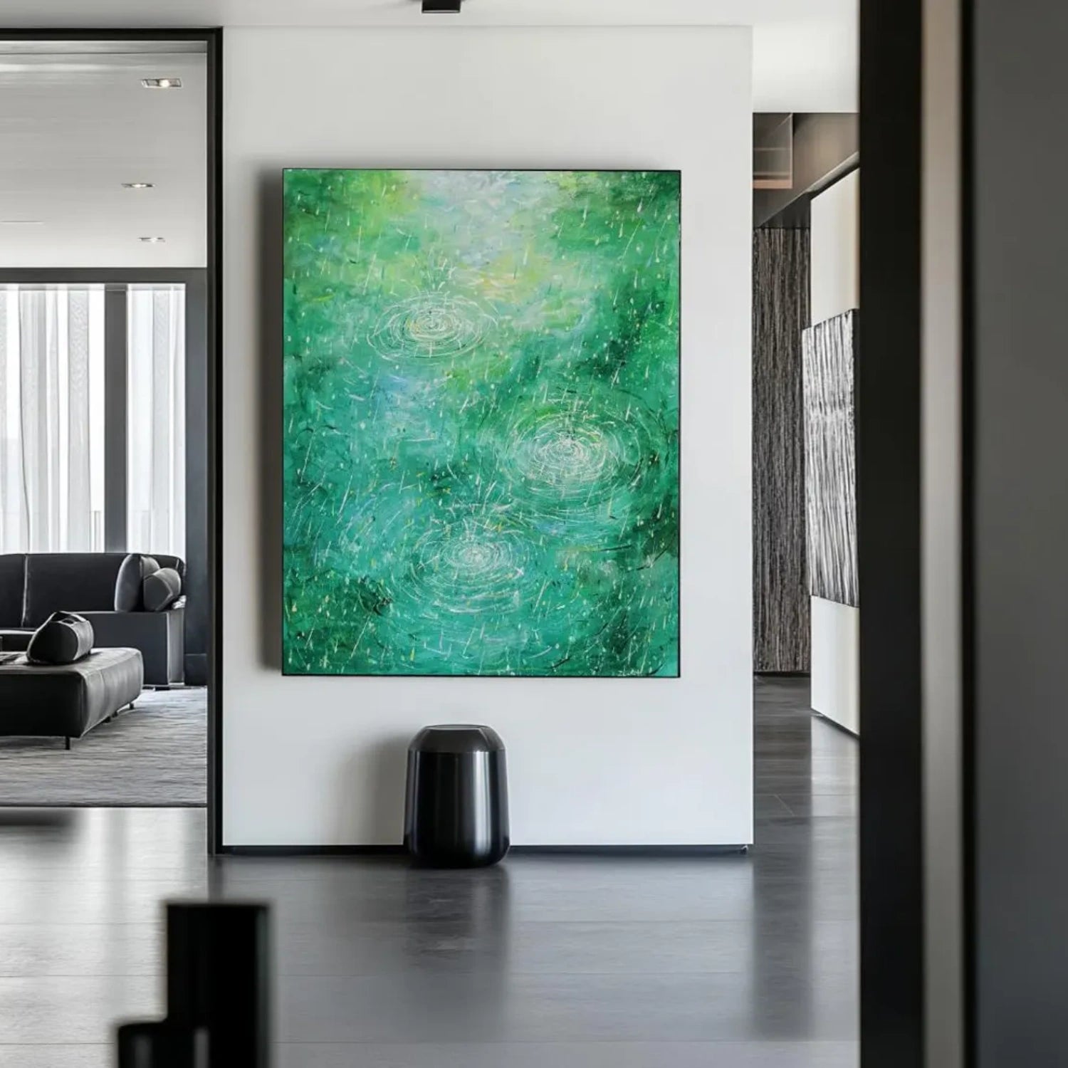 Green Abstract Canvas Art #WS594