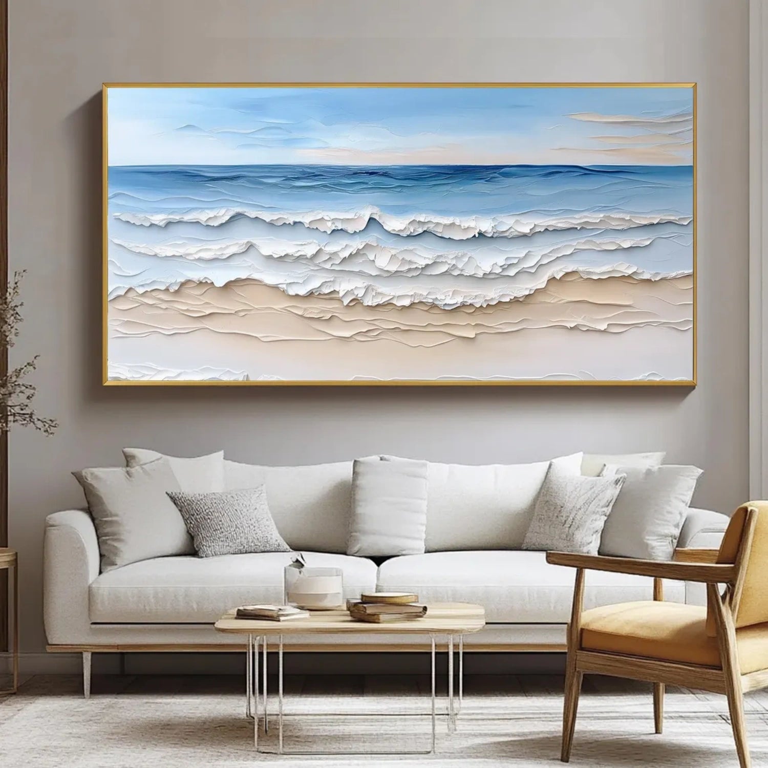 Sea & Sky Abstract Textured Wall Art #MS132