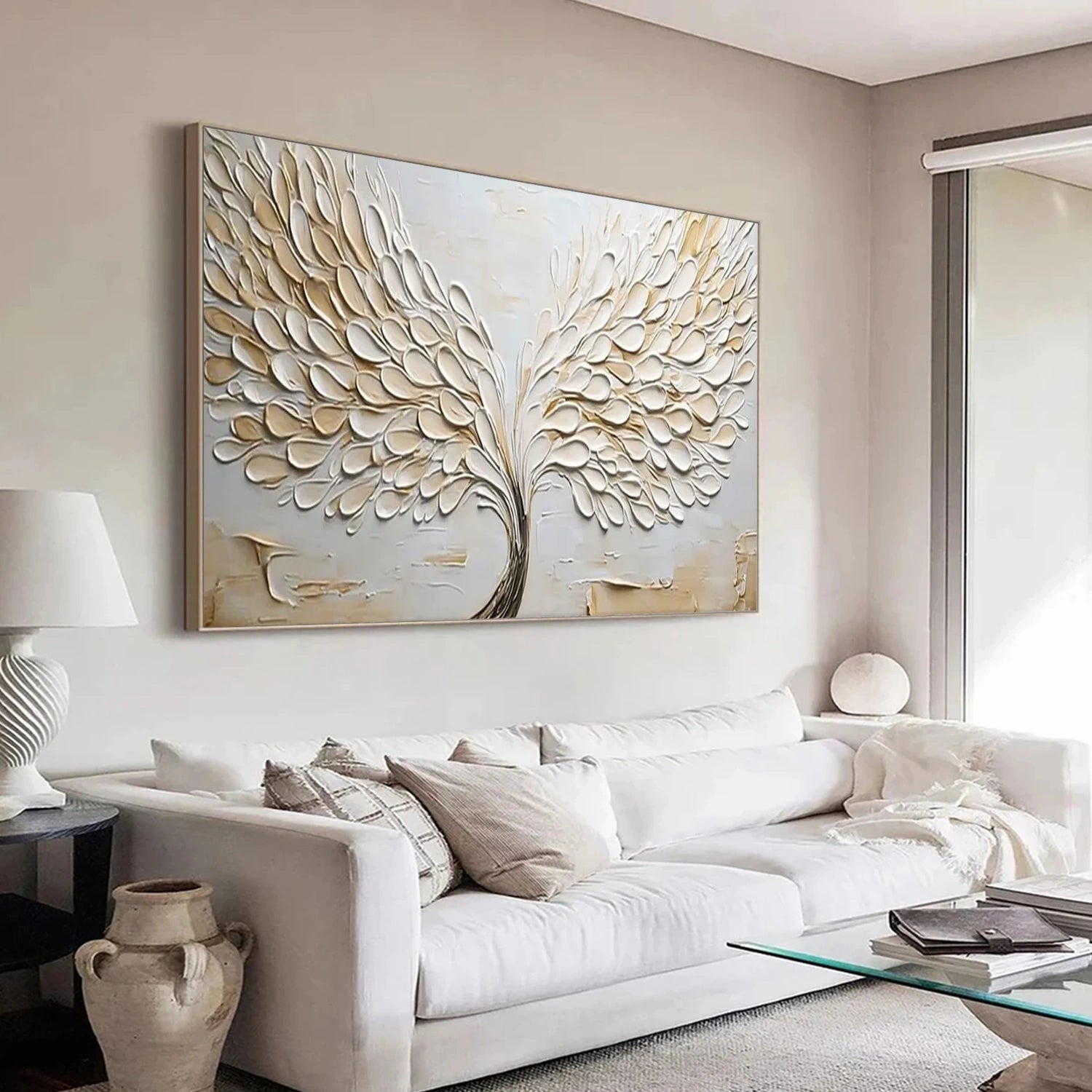 Flower & Tree Abstract Textured Wall Art #ML190