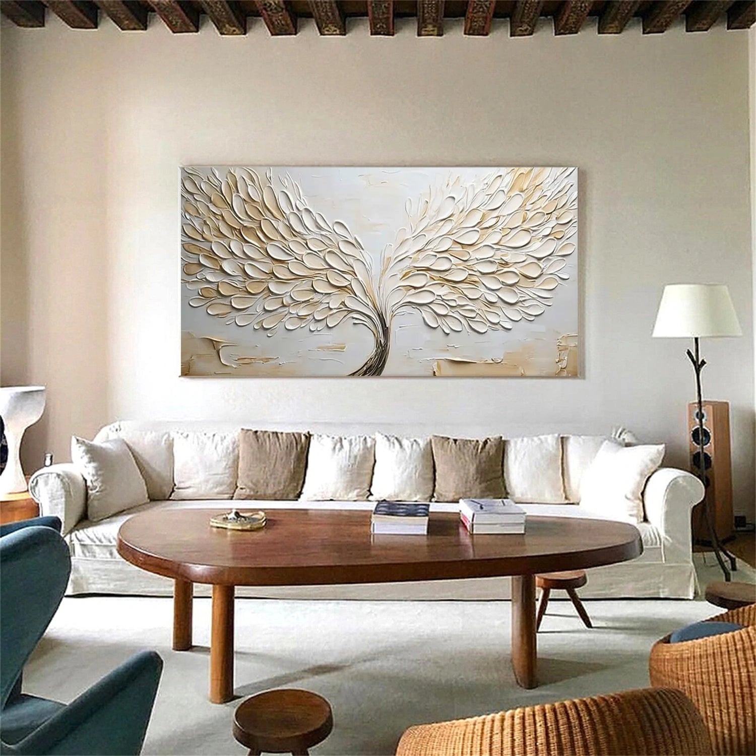 Flower & Tree Abstract Textured Wall Art #ML190