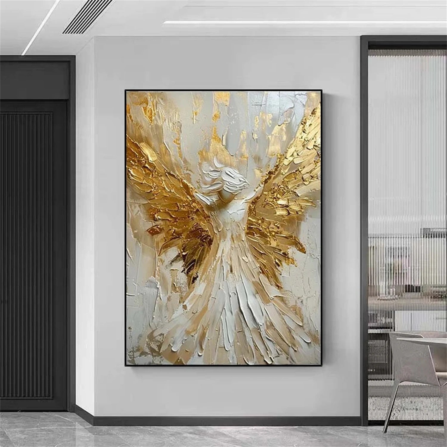 Abstract Angel Wing Textured Painting #AP019