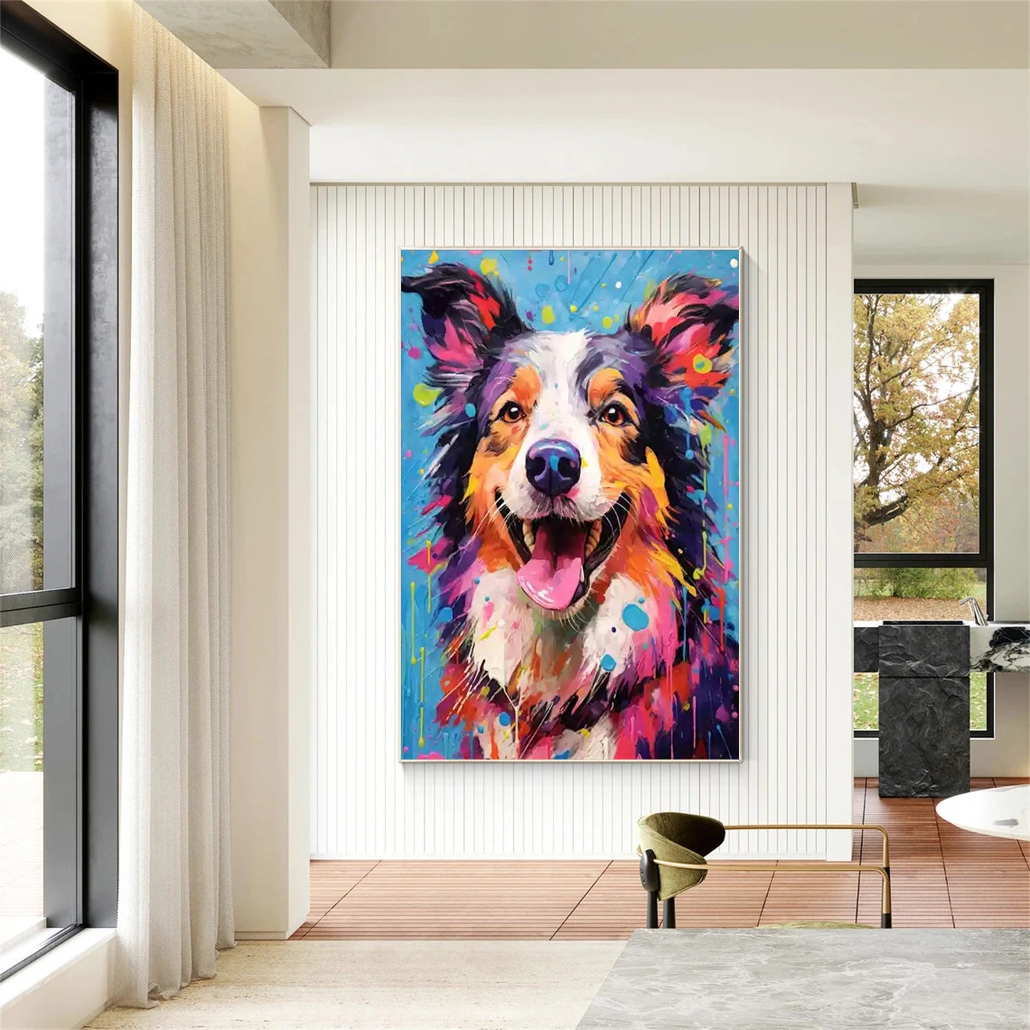 Abstract Animal Dog Wall Art #AL113