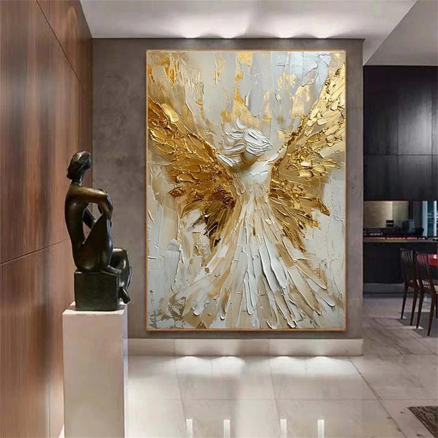 Abstract Angel Wing Textured Painting #AP019