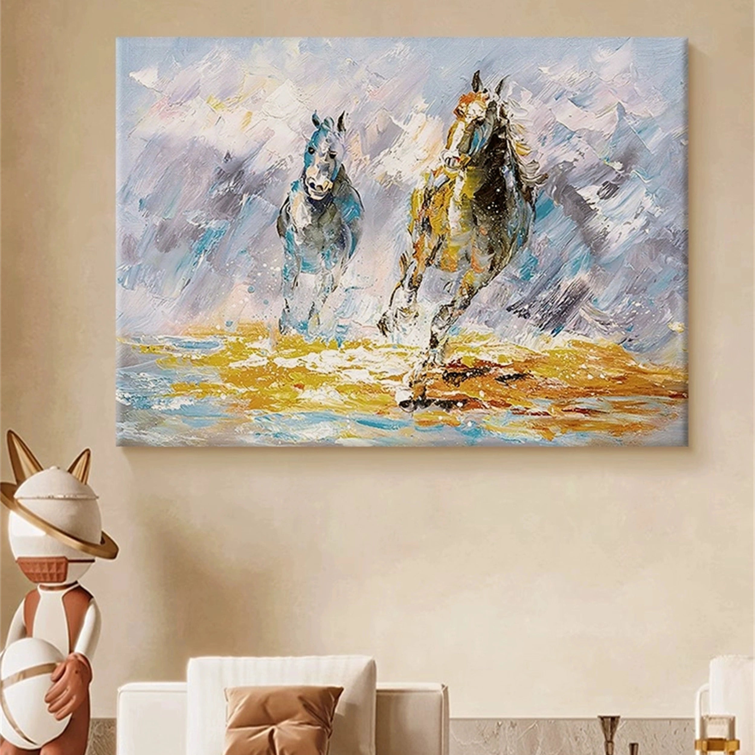 Colorful Horse Abstract Animal Wall Art #AL010