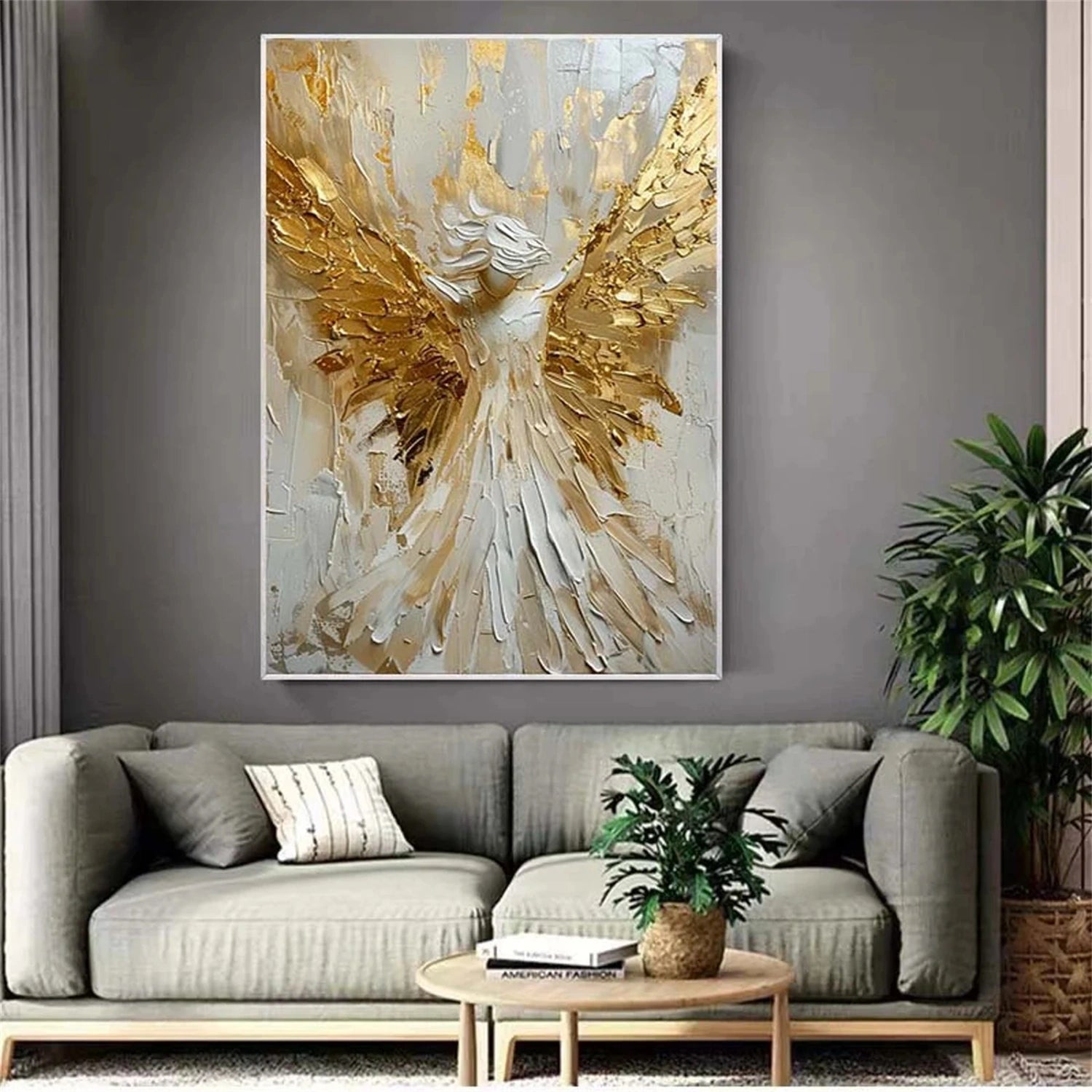 Abstract Angel Wing Textured Painting #AP019