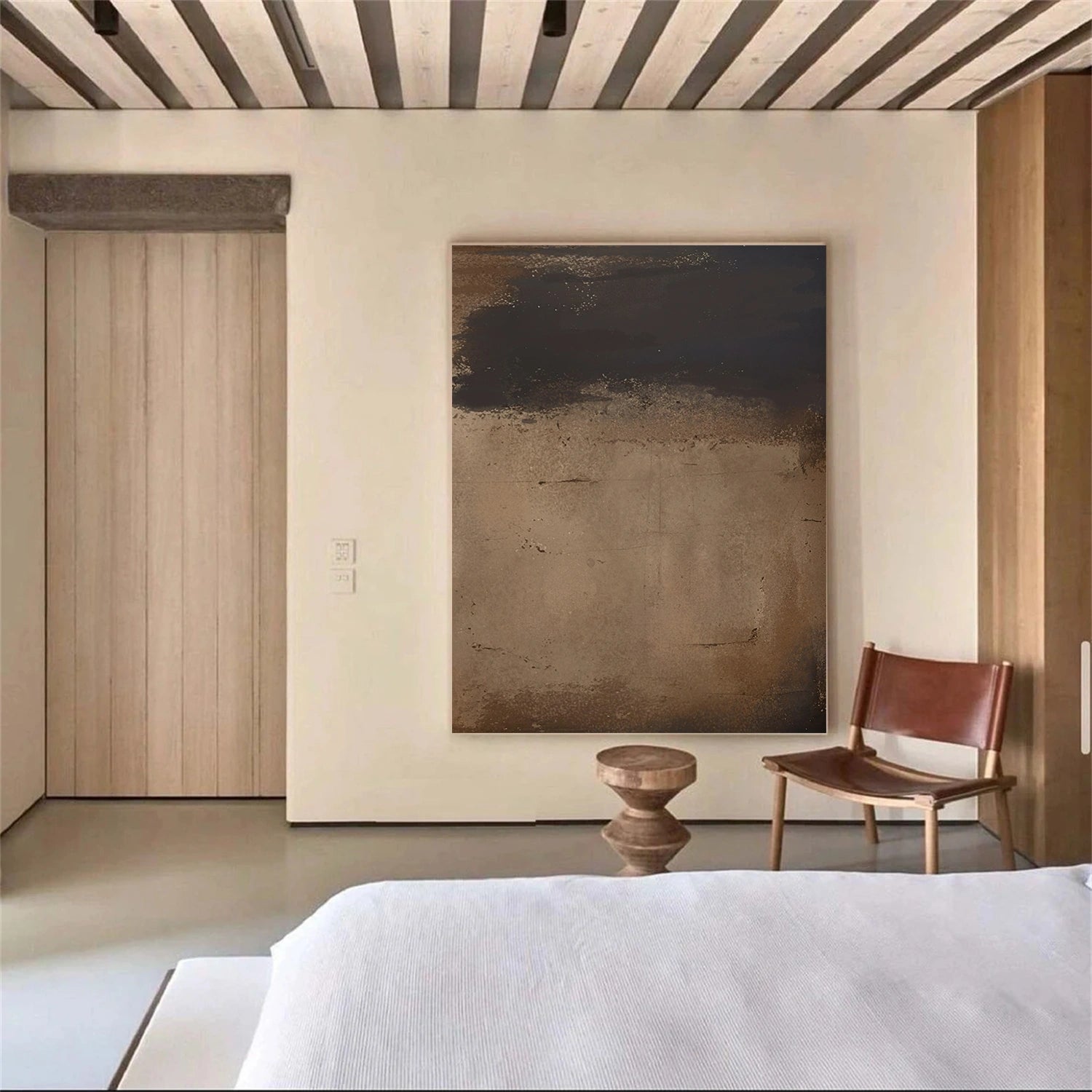 Beige and Brown Abstract Tranquility #WS520