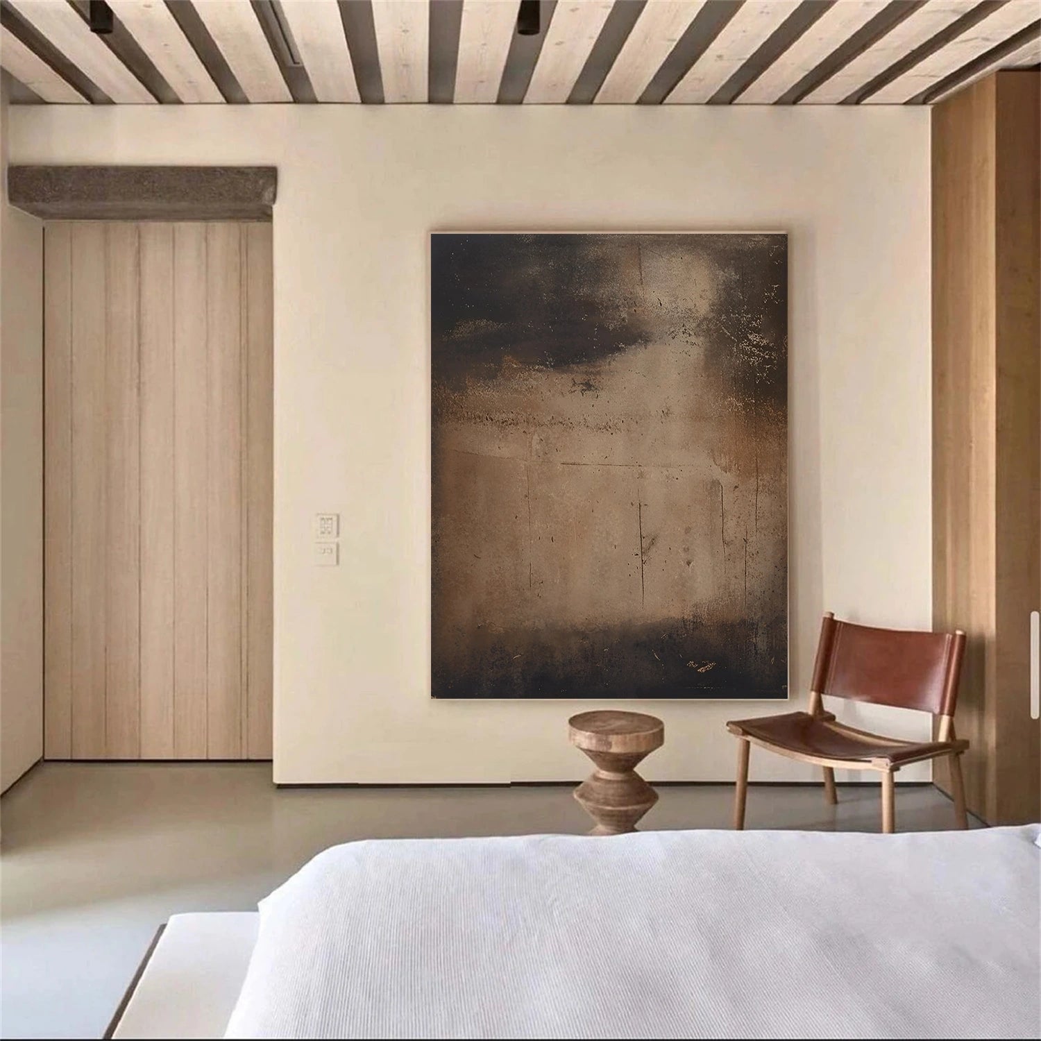 Beige and Brown Abstract Tranquility #WS513