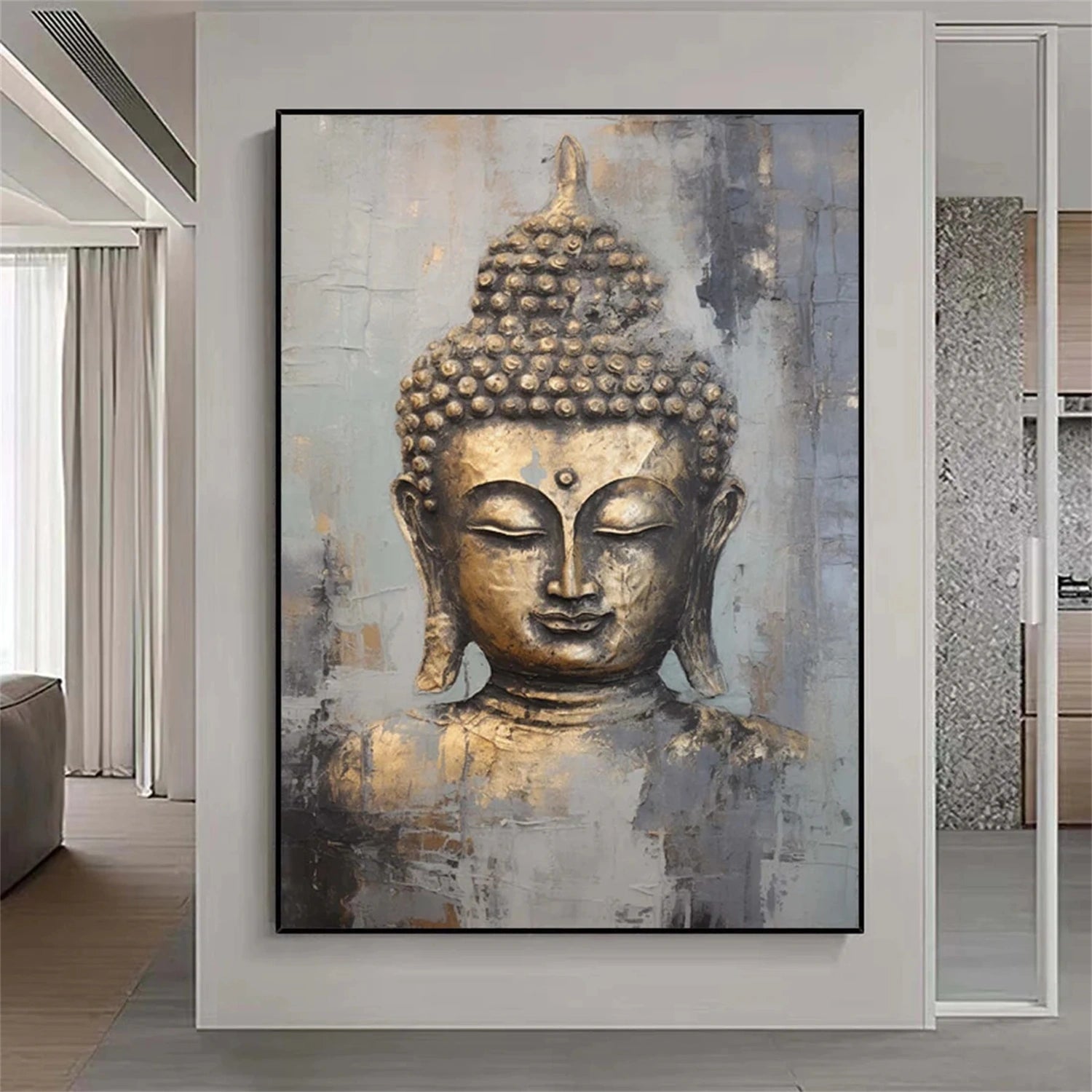 Abstract Buddha Portrait Painting #AP021