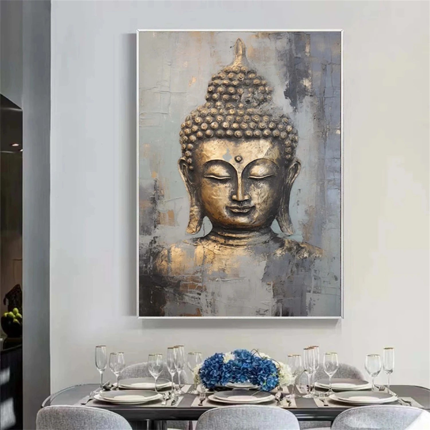 Abstract Buddha Portrait Painting #AP021