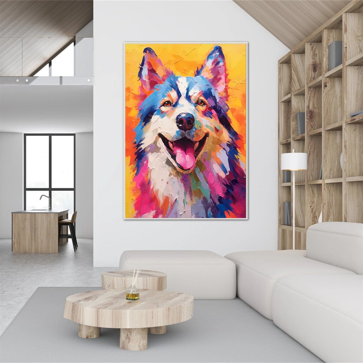 Abstract Animal Dog Wall Art #AL112
