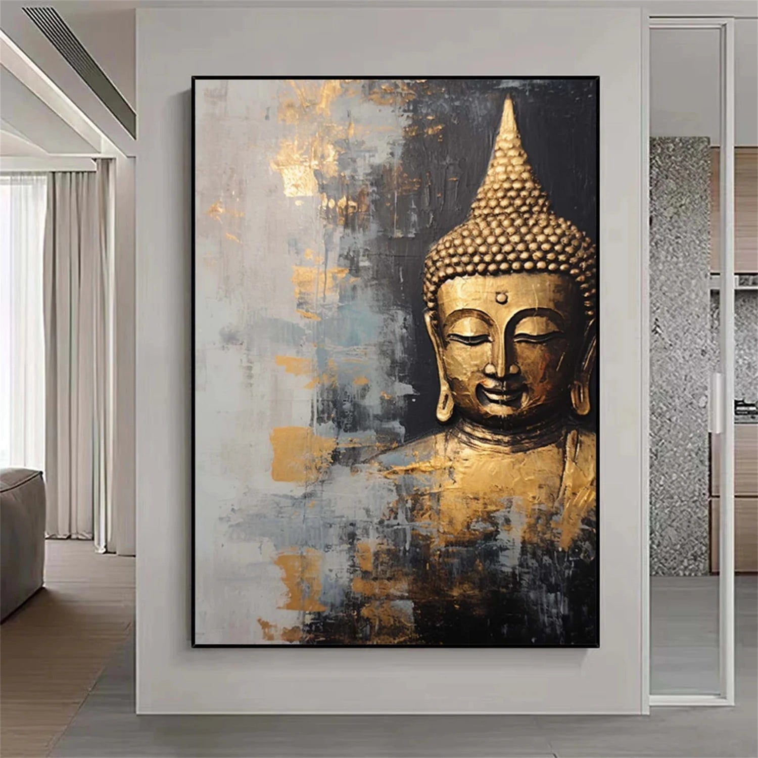 Abstract Buddha Portrait Painting #AP022