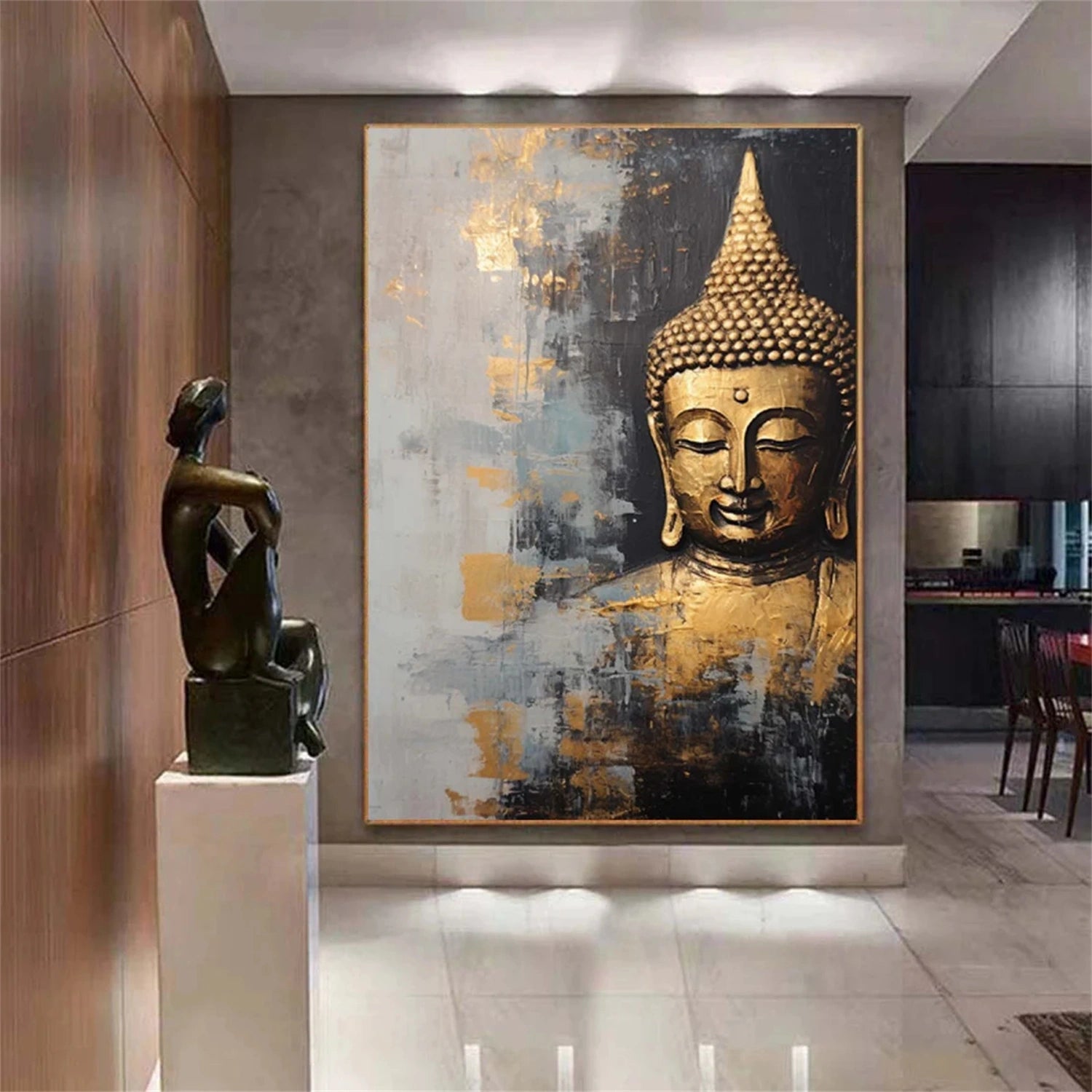 Abstract Buddha Portrait Painting #AP022