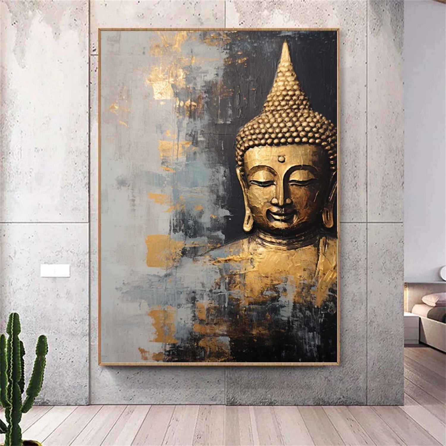 Abstract Buddha Portrait Painting #AP022