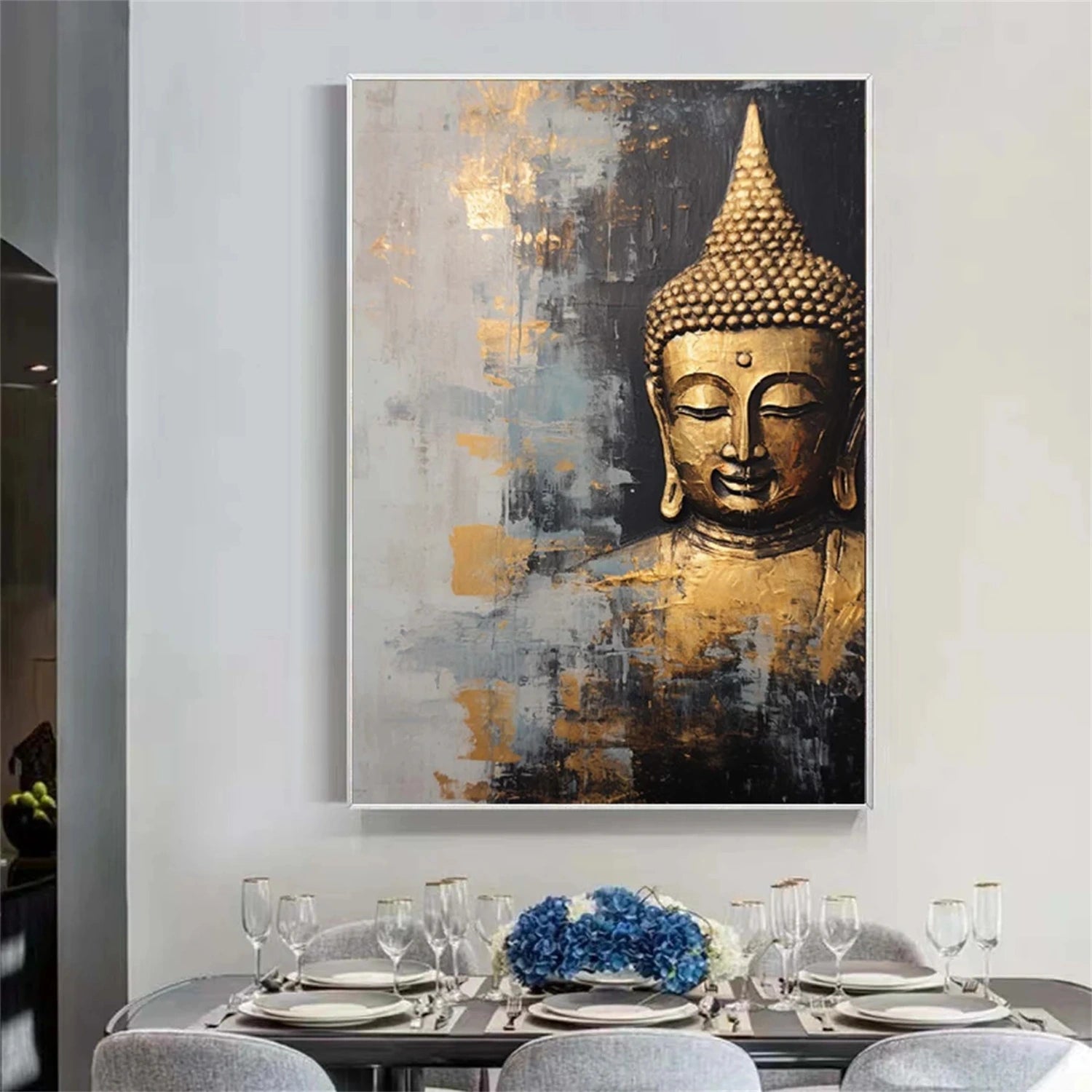 Abstract Buddha Portrait Painting #AP022