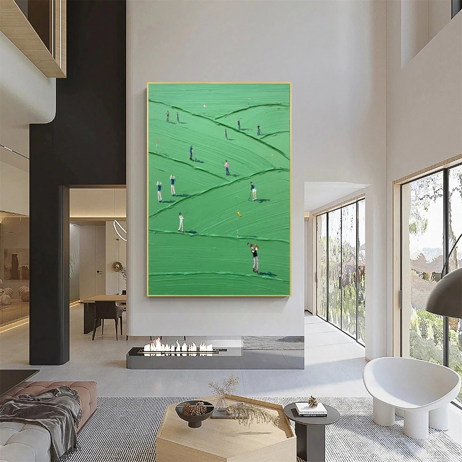 Golf Sport Textured Wall Art #SA079