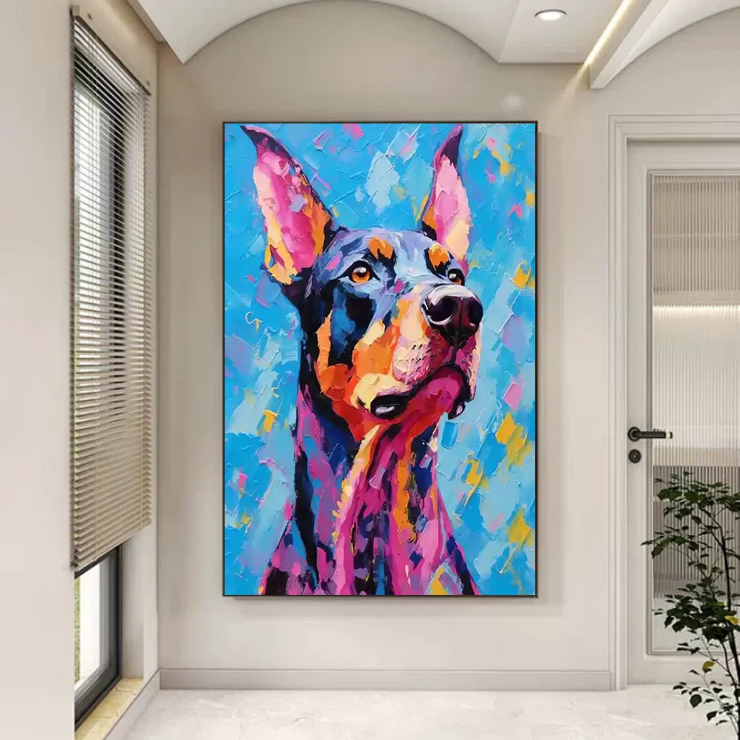 Abstract Animal Dog Wall Art #AL117