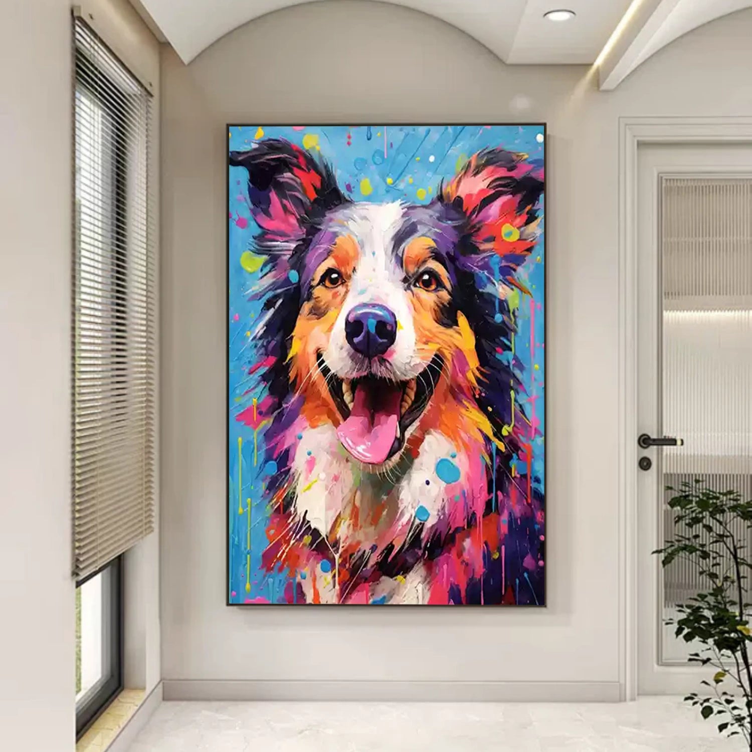 Abstract Animal Dog Wall Art #AL113