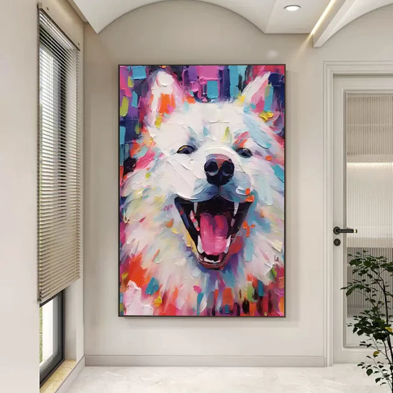 Abstract Animal Dog Wall Art #AL114