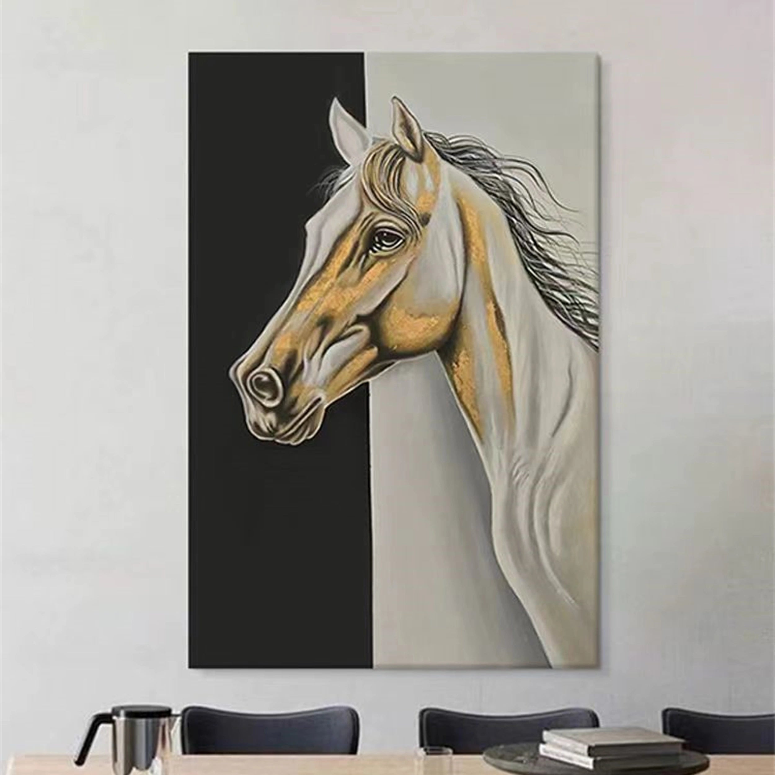 Colorfu Horse Abstract Animal Wall Art #AL014