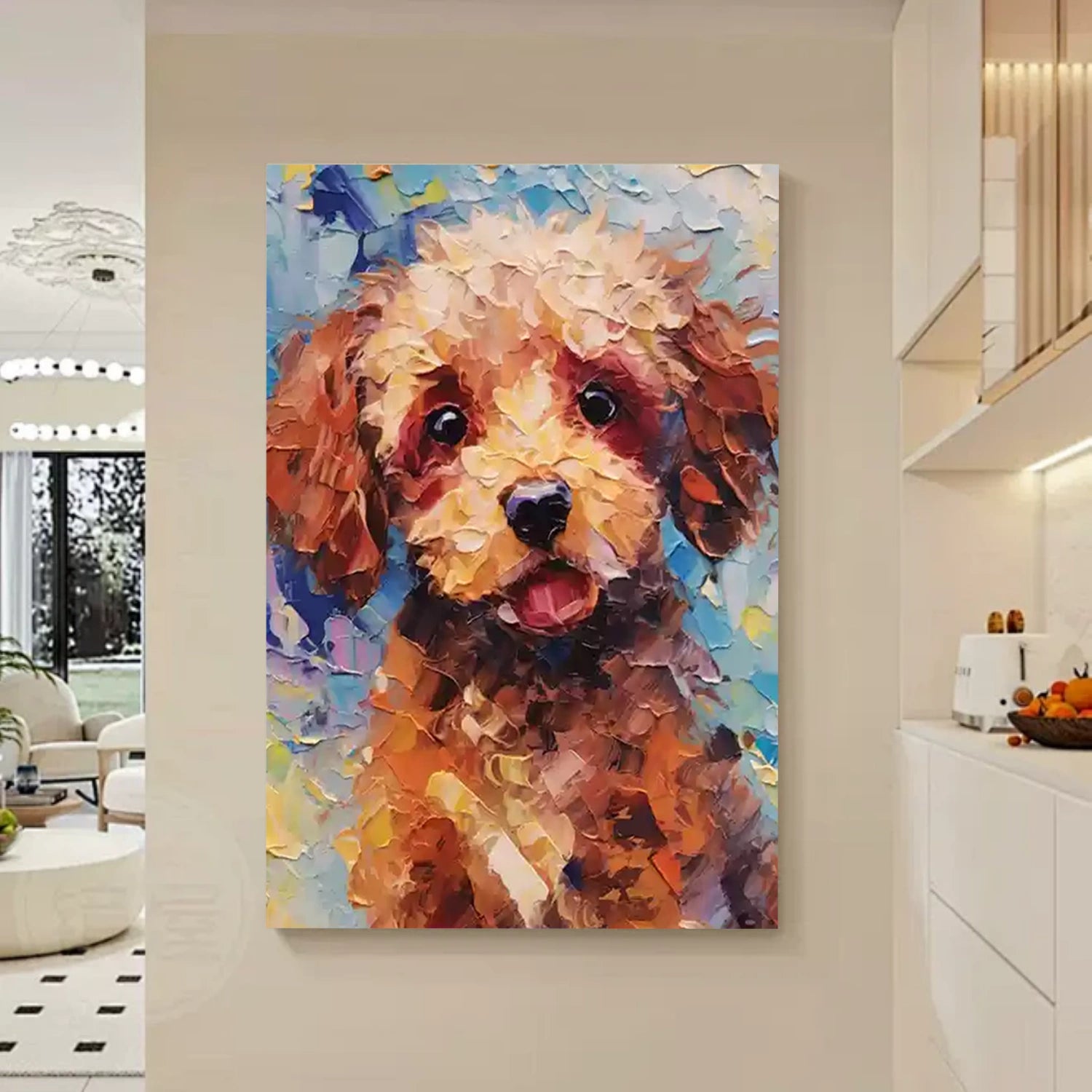 Abstract Animal Dog Wall Art #AL116