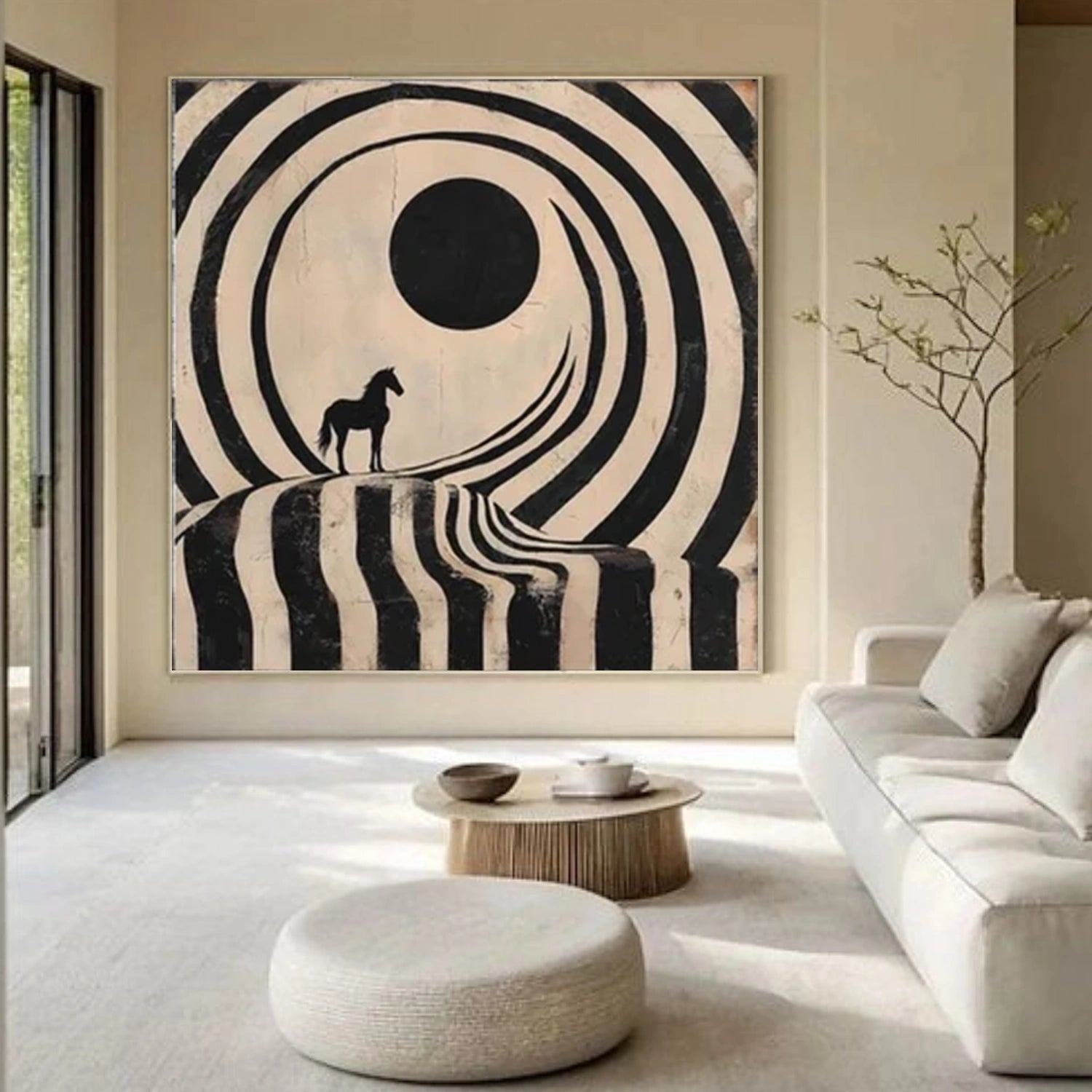 Abstract Animal Horse Wall Art #AL166