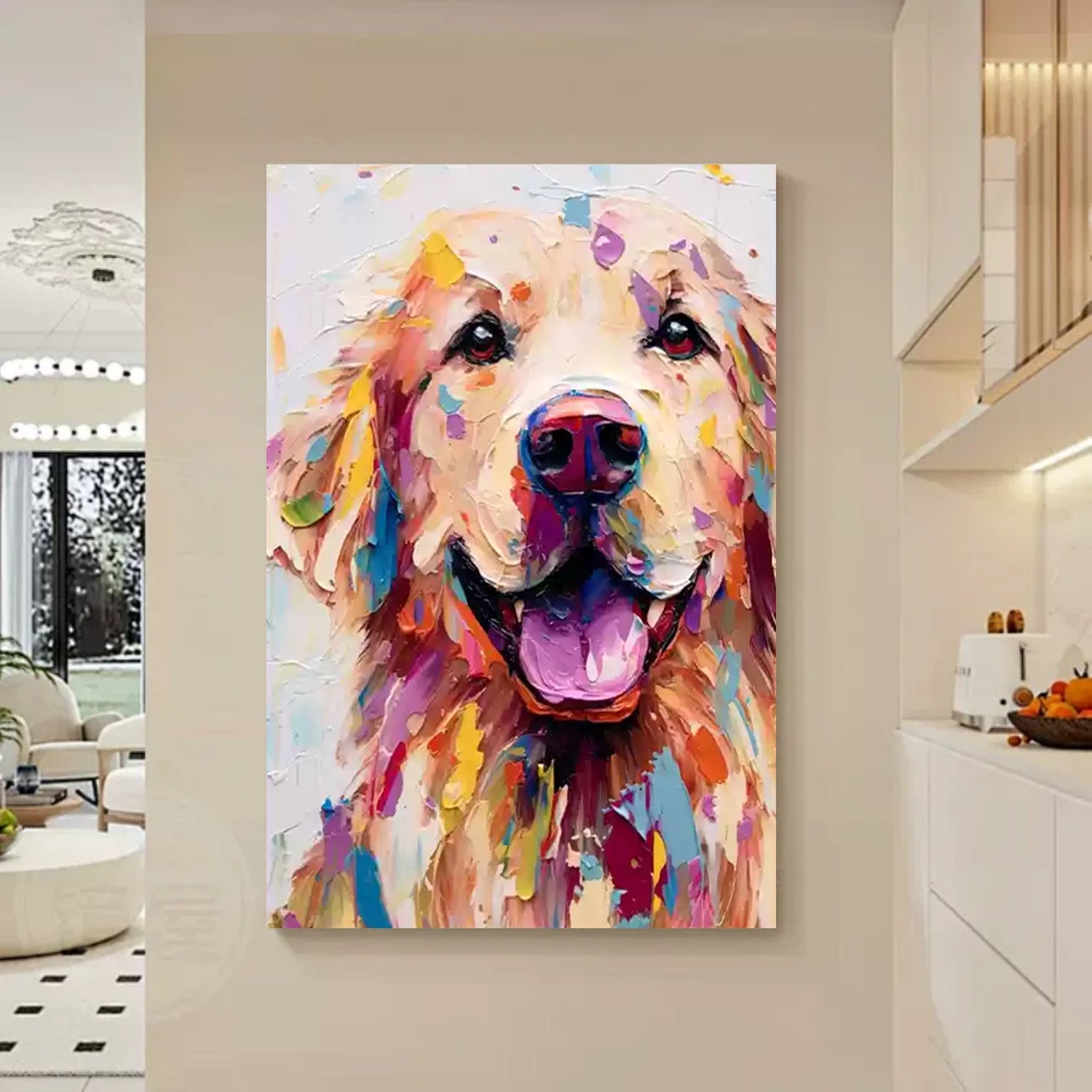 Abstract Animal Dog Wall Art #AL111