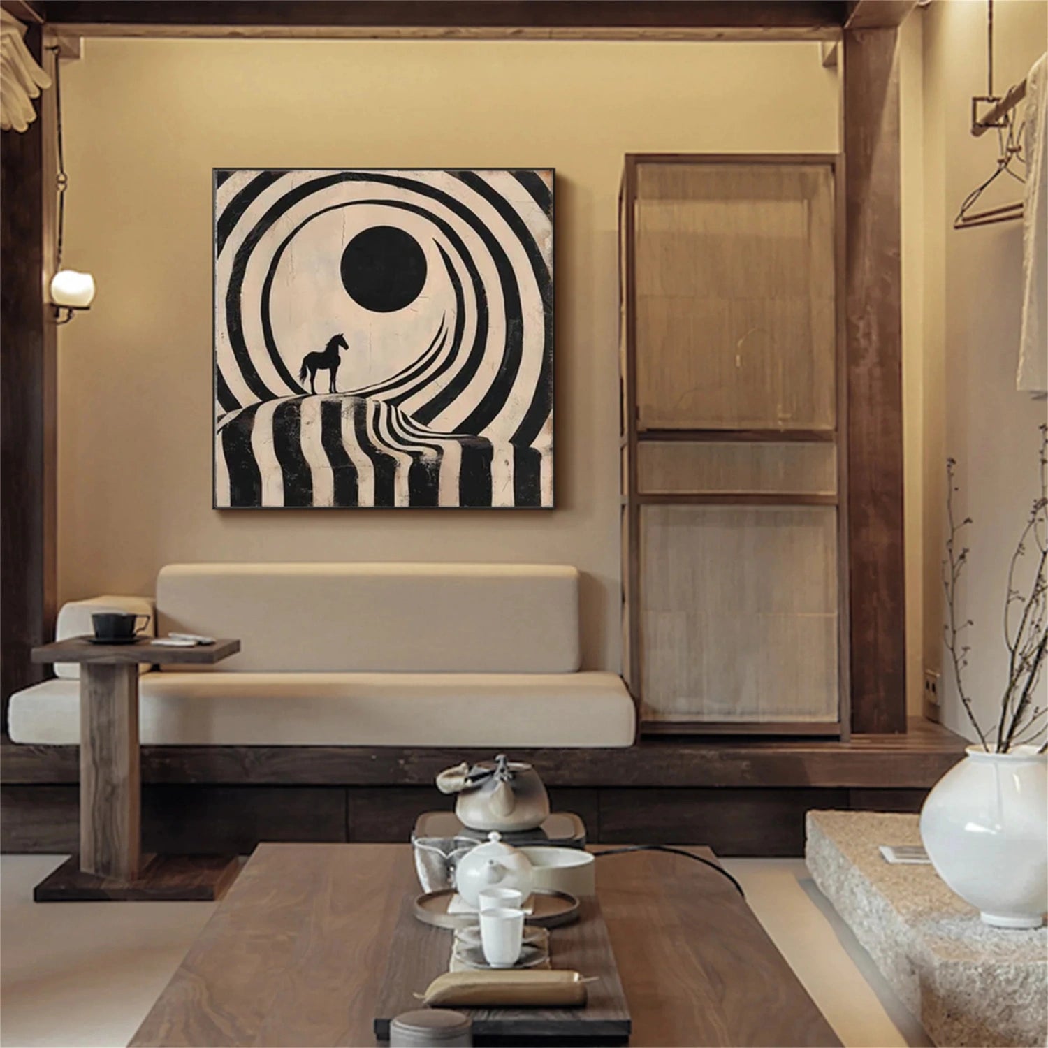 Abstract Animal Horse Wall Art #AL166