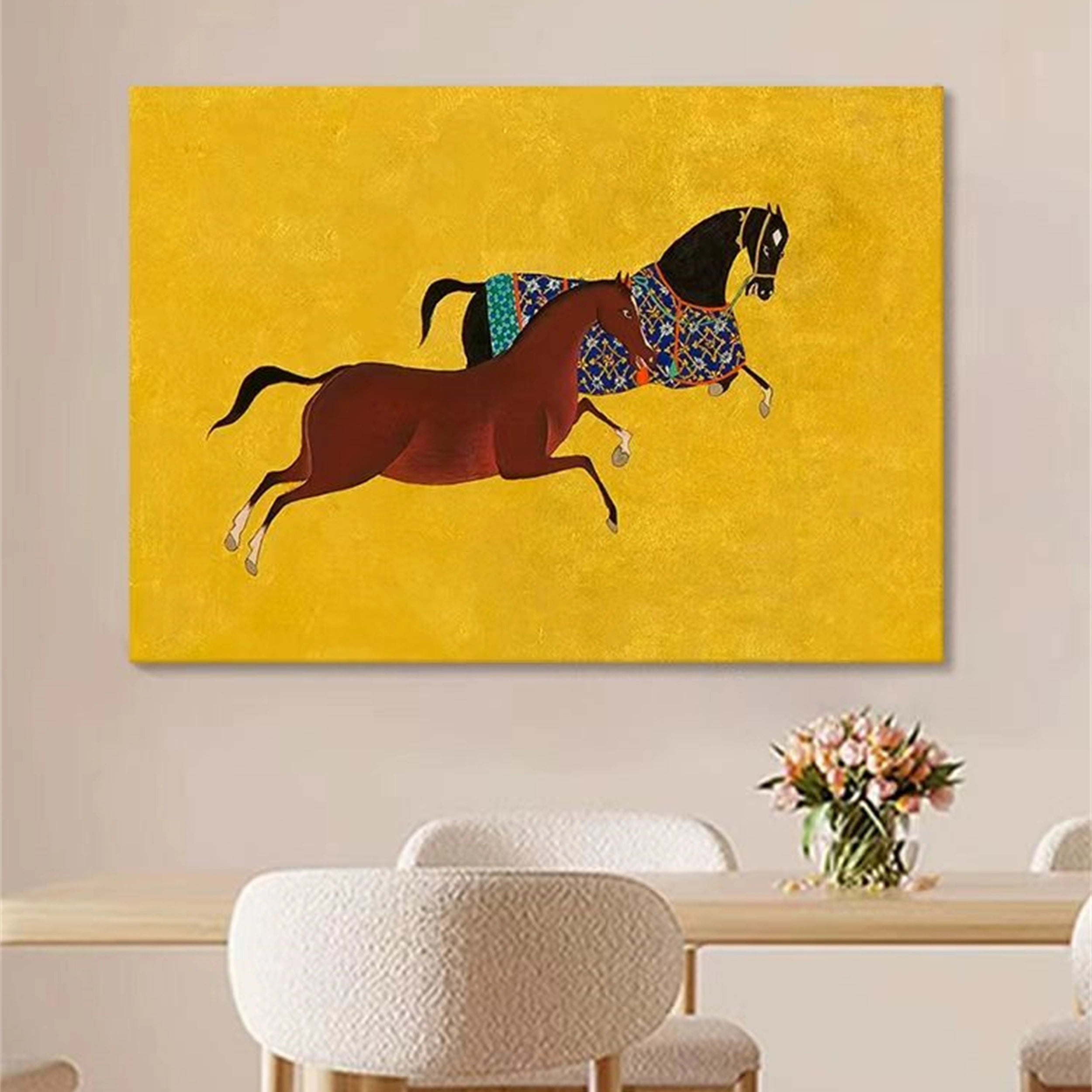 Colorful Horse Abstract Animal Wall Art #AL016