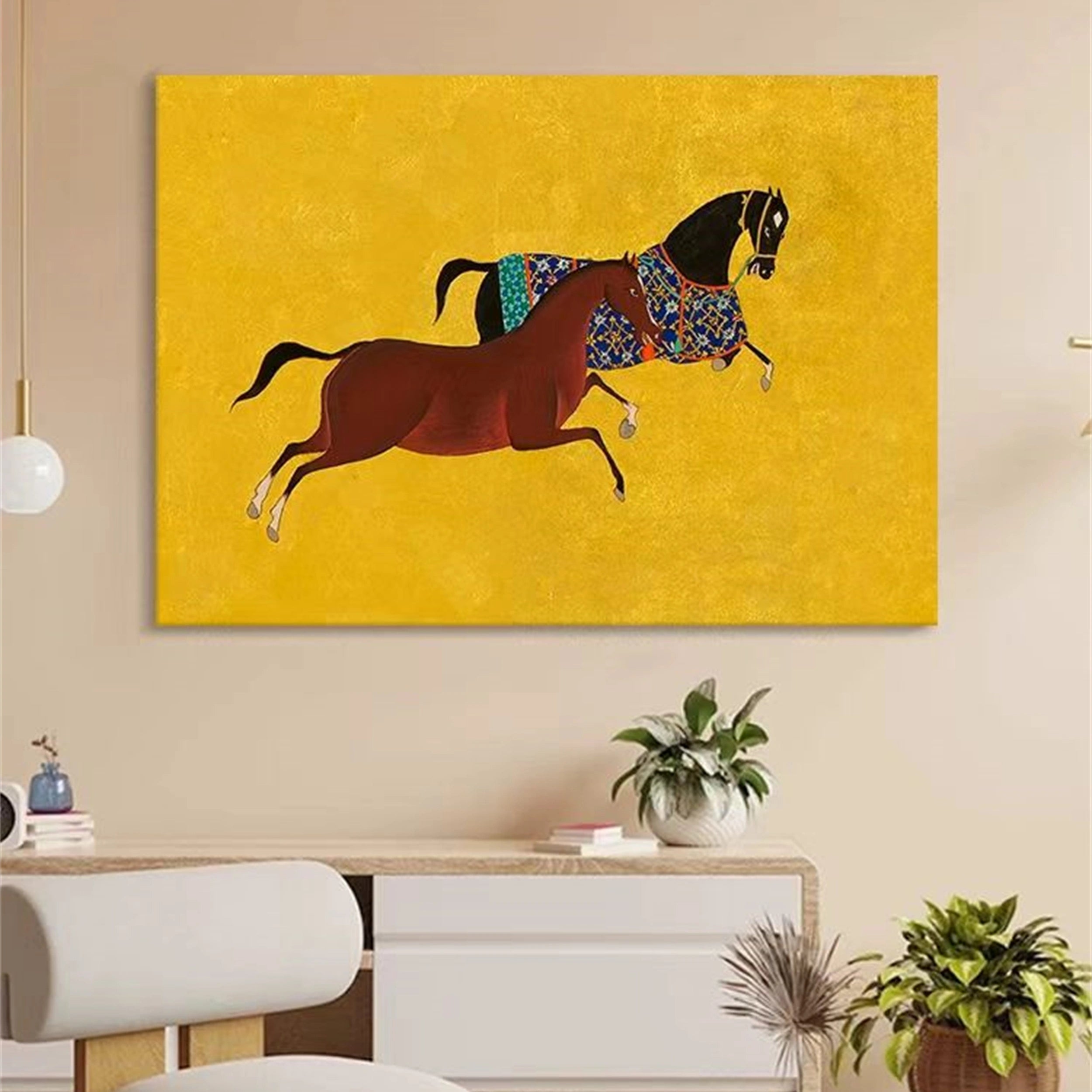 Colorful Horse Abstract Animal Wall Art #AL016