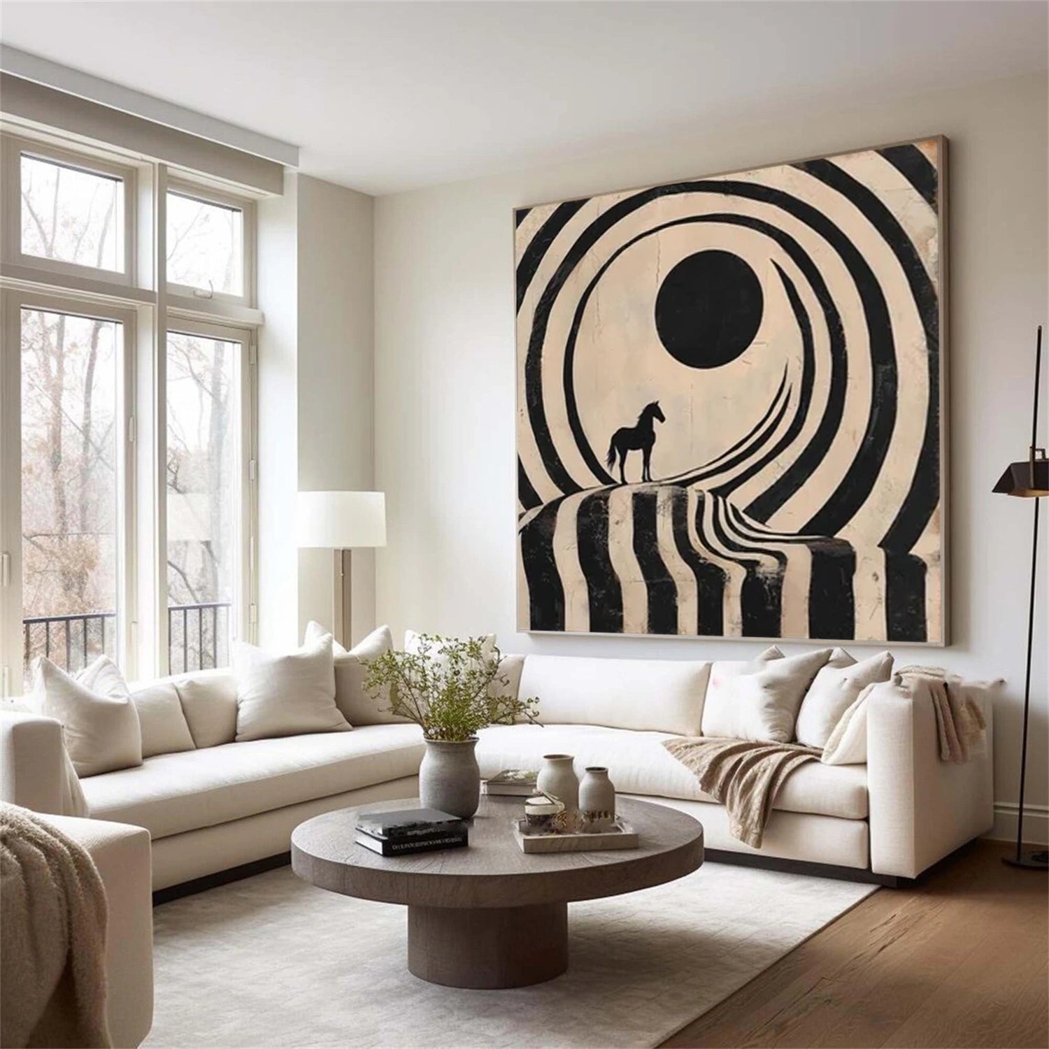 Abstract Animal Horse Wall Art #AL166