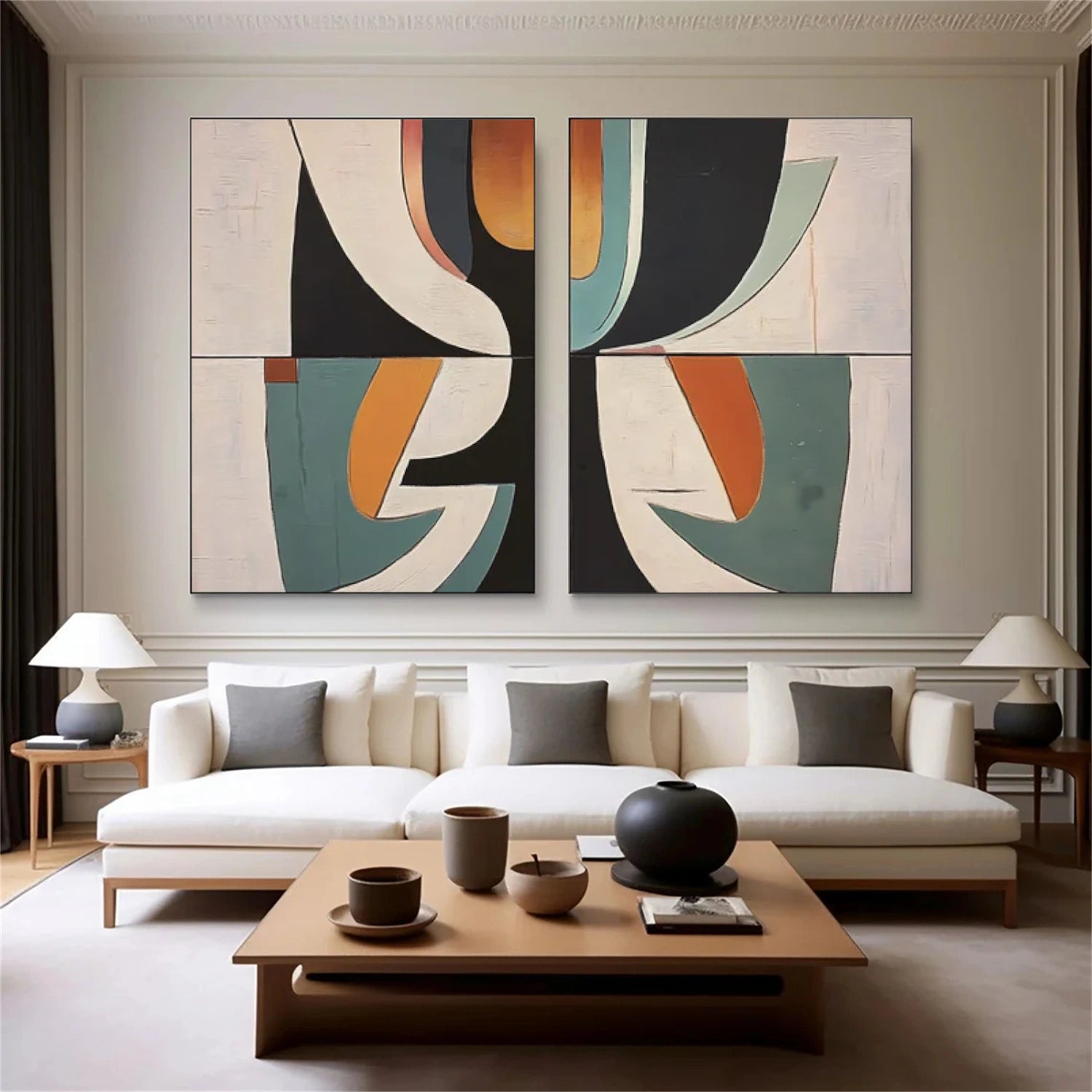 Abstract Canvas Art Set of 2 #WS729