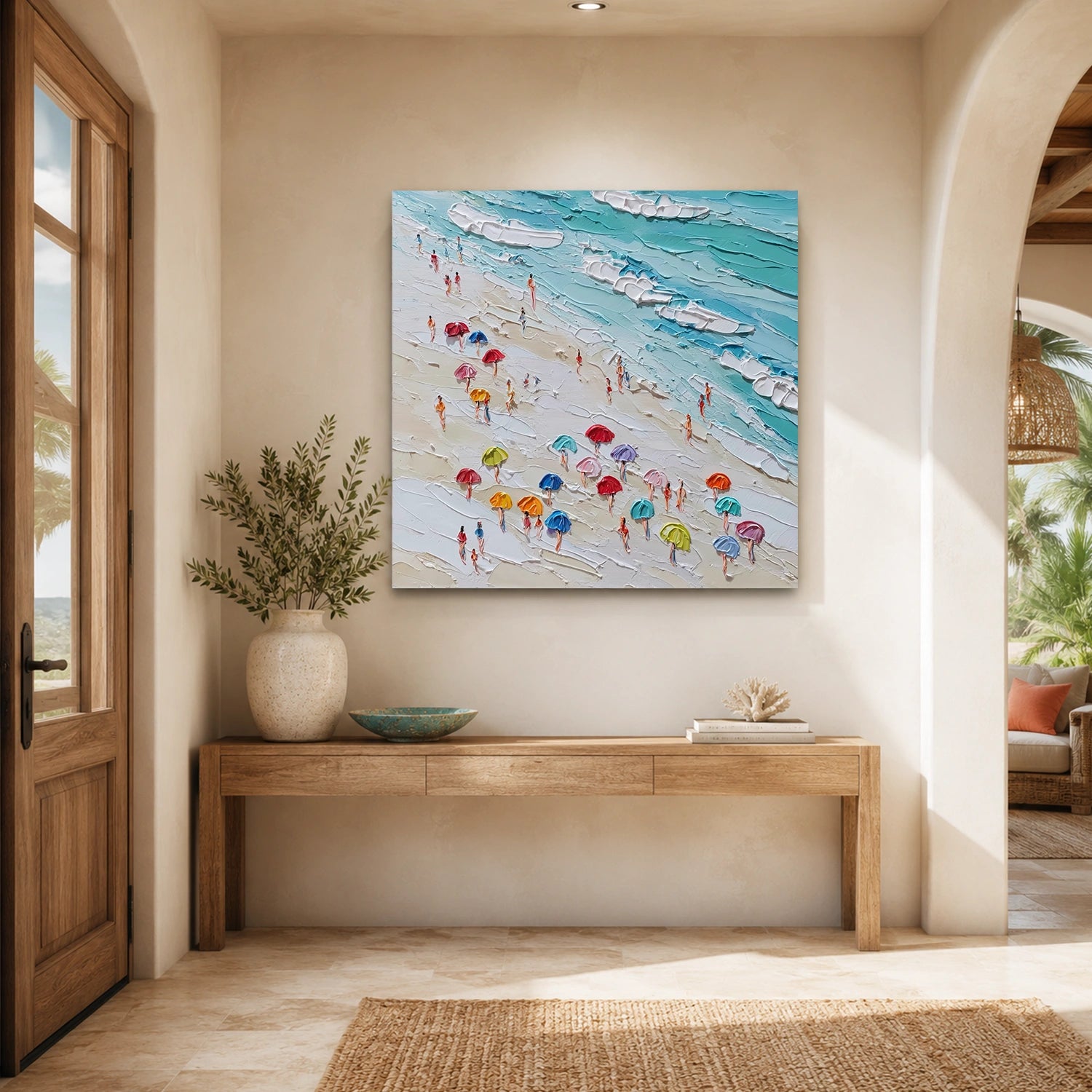 Sea & Sky Abstract Textured Wall Art #MS328