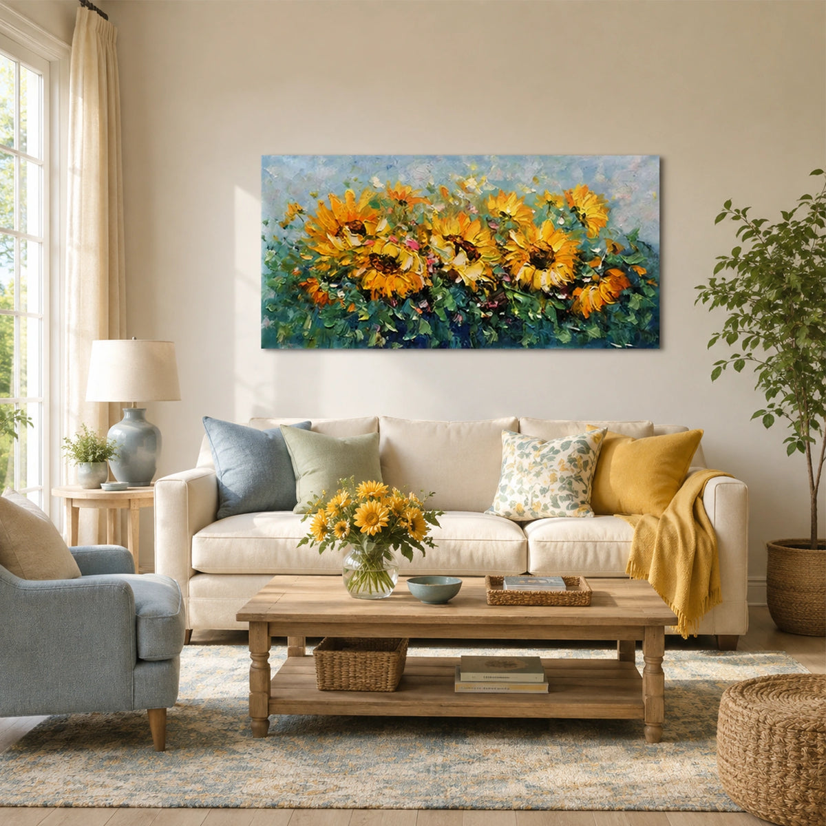 Flower & Tree Abstract Textured Wall Art #ML285